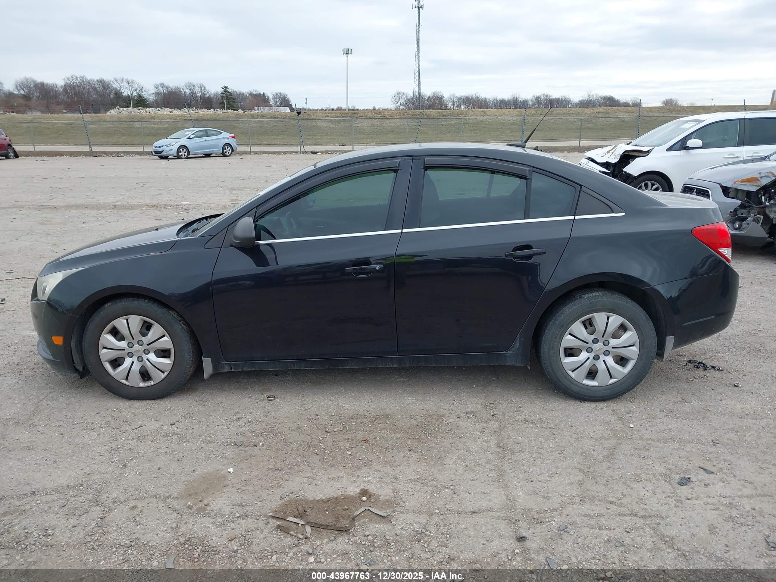 2012 Chevrolet Cruze Ls Black vin: 1G1PC5SH1C7206485