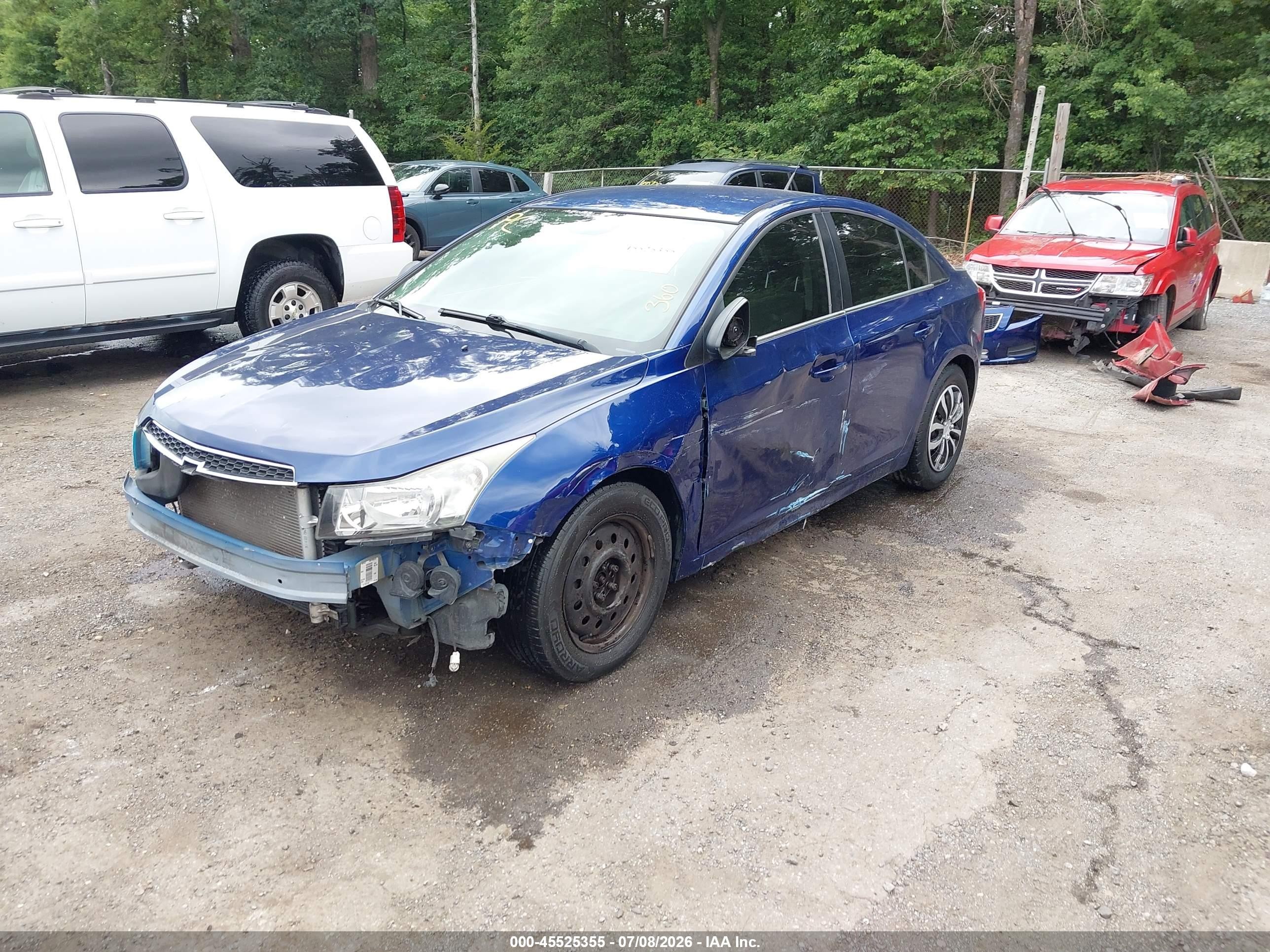 2012 Chevrolet Cruze Ls Blue vin: 1G1PC5SH1C7410171