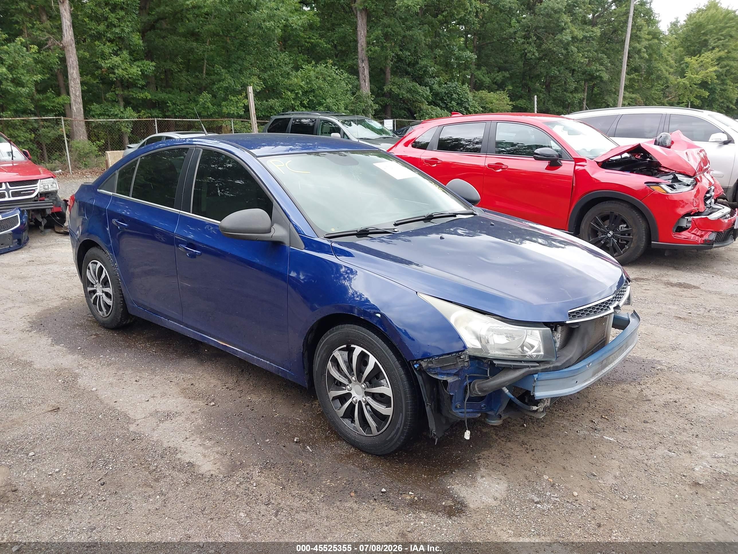 2012 Chevrolet Cruze Ls Blue vin: 1G1PC5SH1C7410171