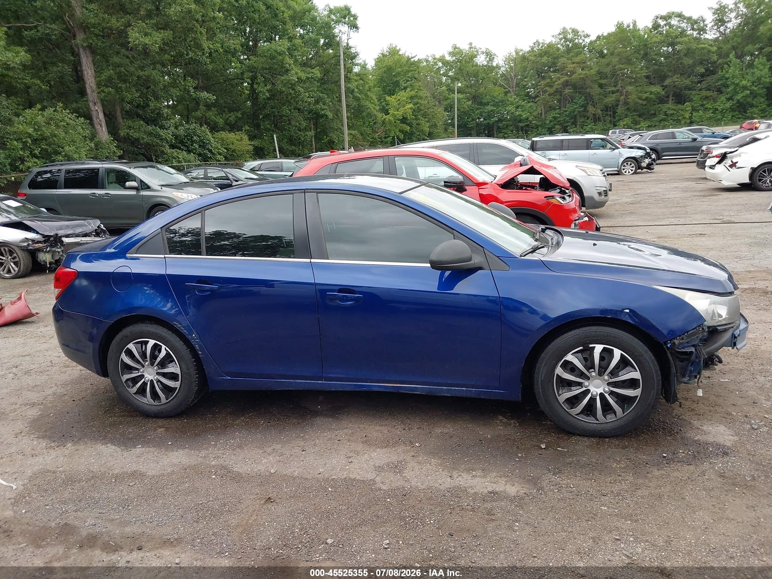 2012 Chevrolet Cruze Ls Blue vin: 1G1PC5SH1C7410171