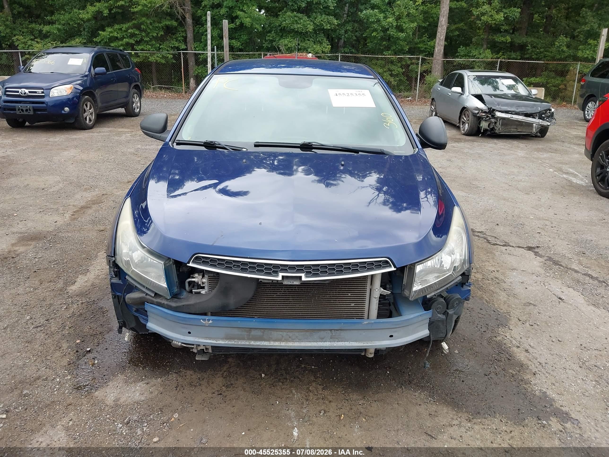 2012 Chevrolet Cruze Ls Blue vin: 1G1PC5SH1C7410171
