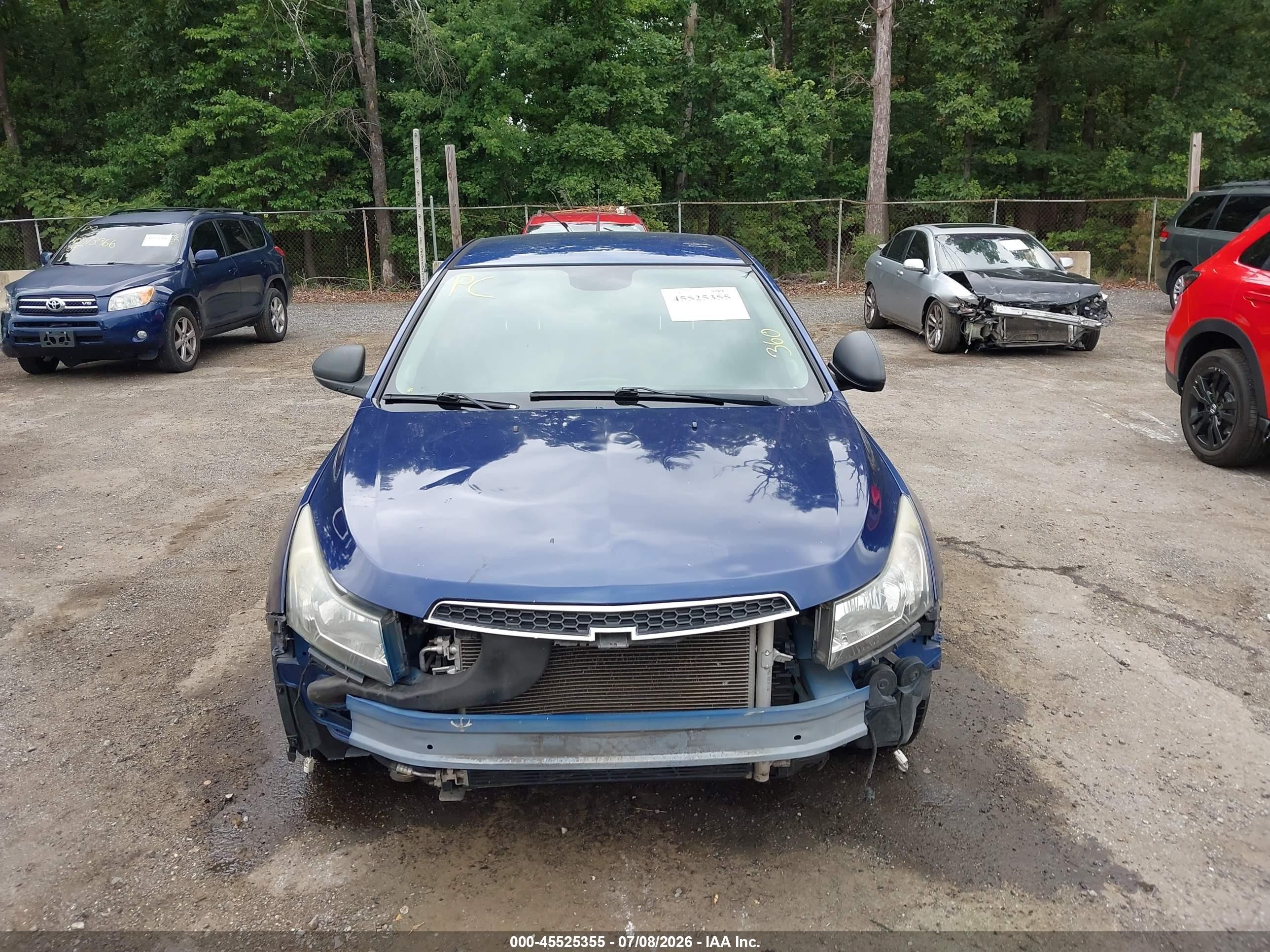 2012 Chevrolet Cruze Ls Blue vin: 1G1PC5SH1C7410171
