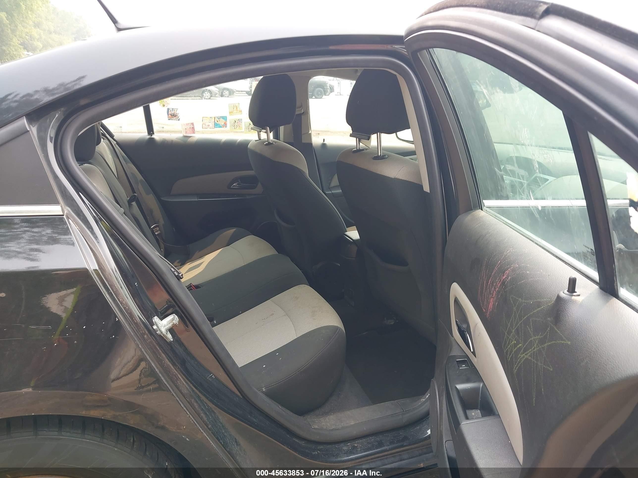2011 Chevrolet Cruze Ls Black vin: 1G1PC5SH2B7234164