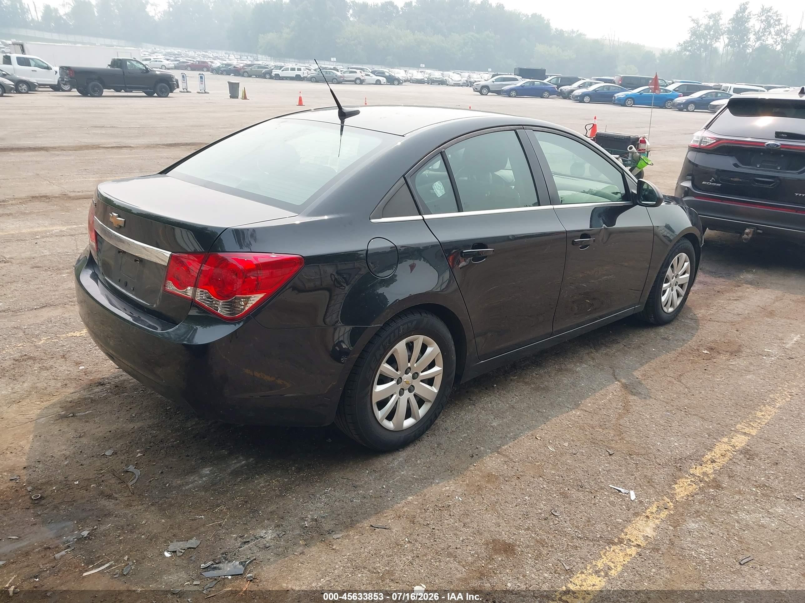 2011 Chevrolet Cruze Ls Black vin: 1G1PC5SH2B7234164
