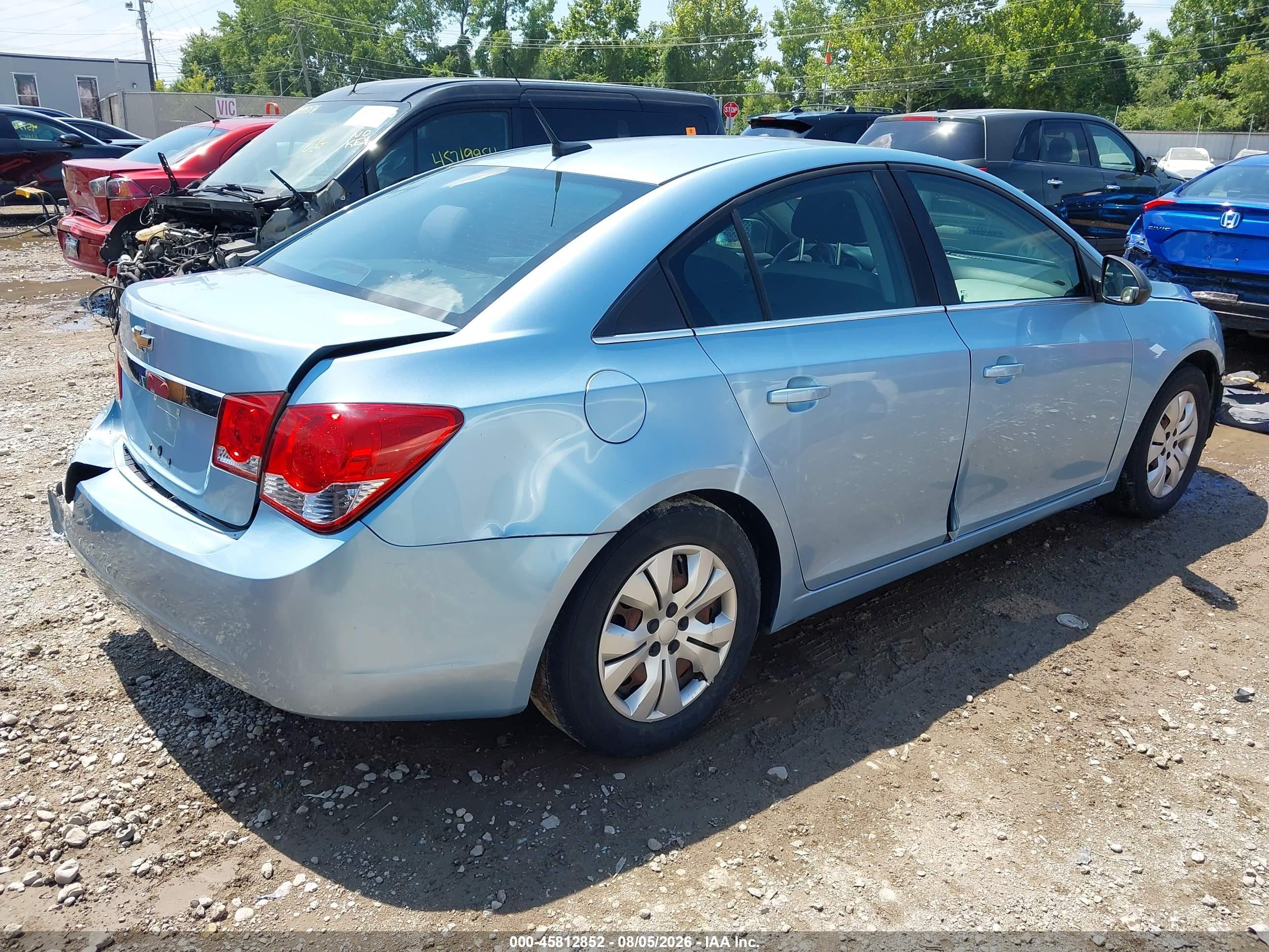 2012 Chevrolet Cruze Ls Light Blue vin: 1G1PC5SH2C7261947