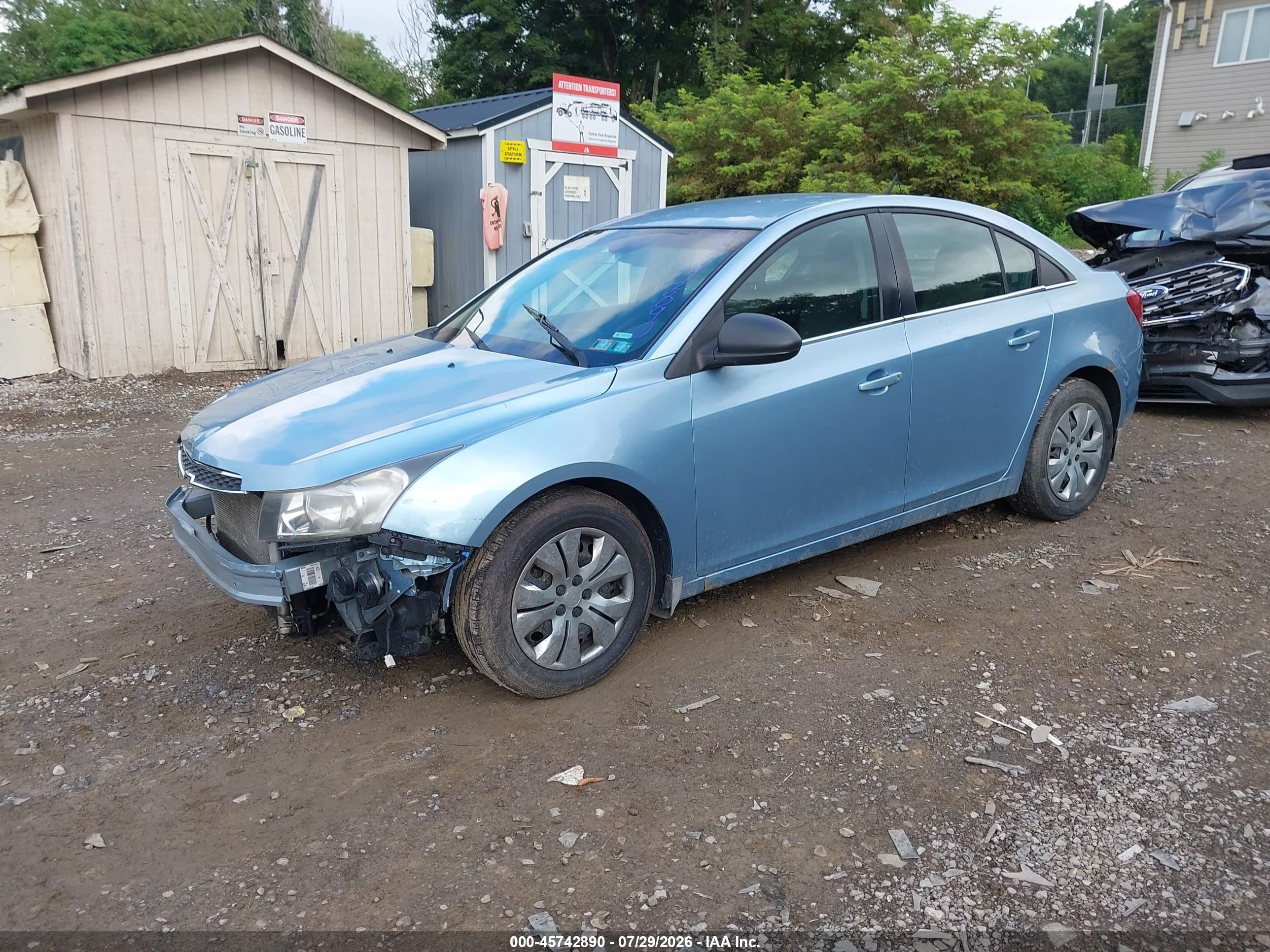 2012 Chevrolet Cruze Ls Синий vin: 1G1PC5SH2C7314792
