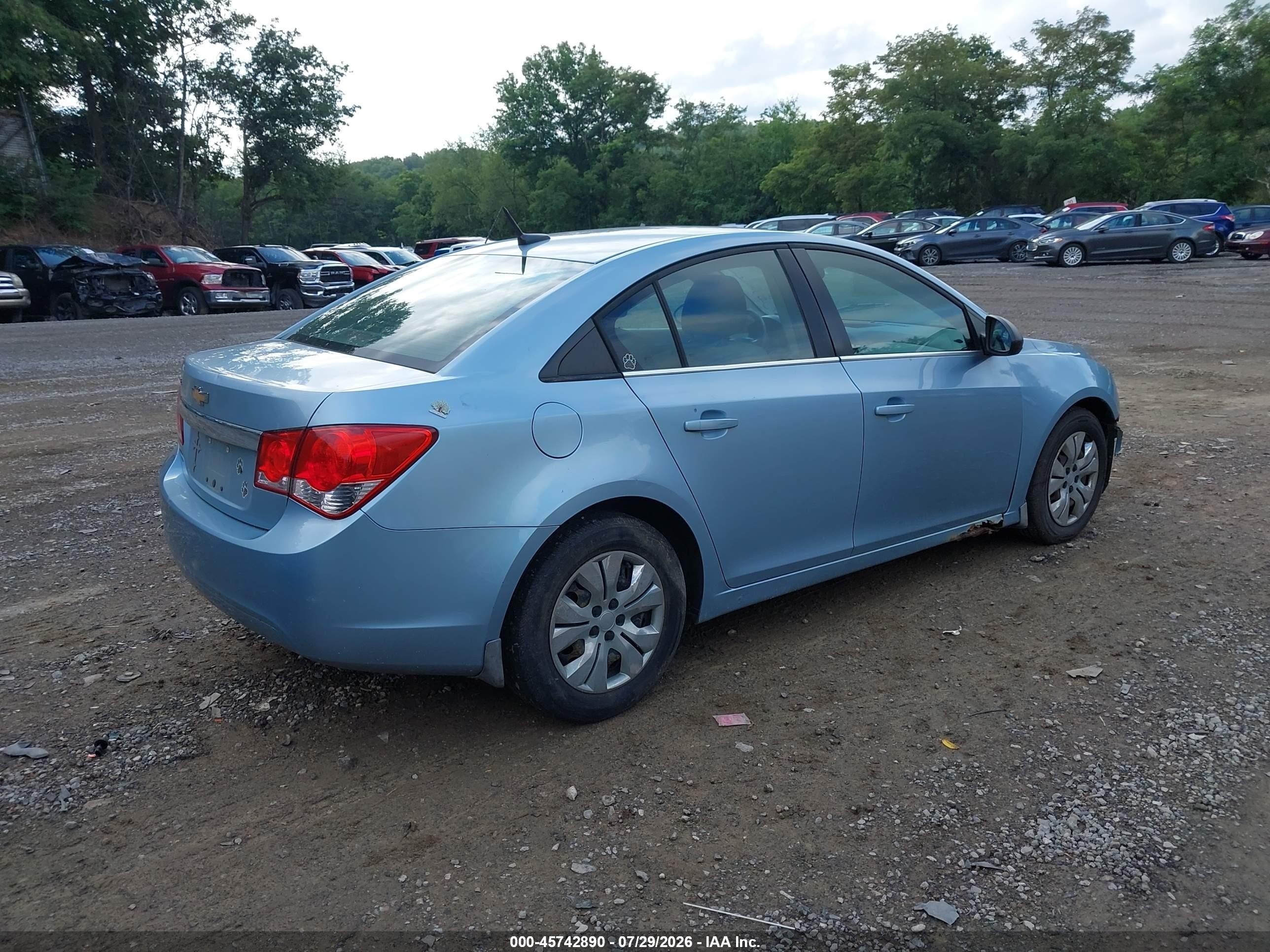 2012 Chevrolet Cruze Ls Синий vin: 1G1PC5SH2C7314792
