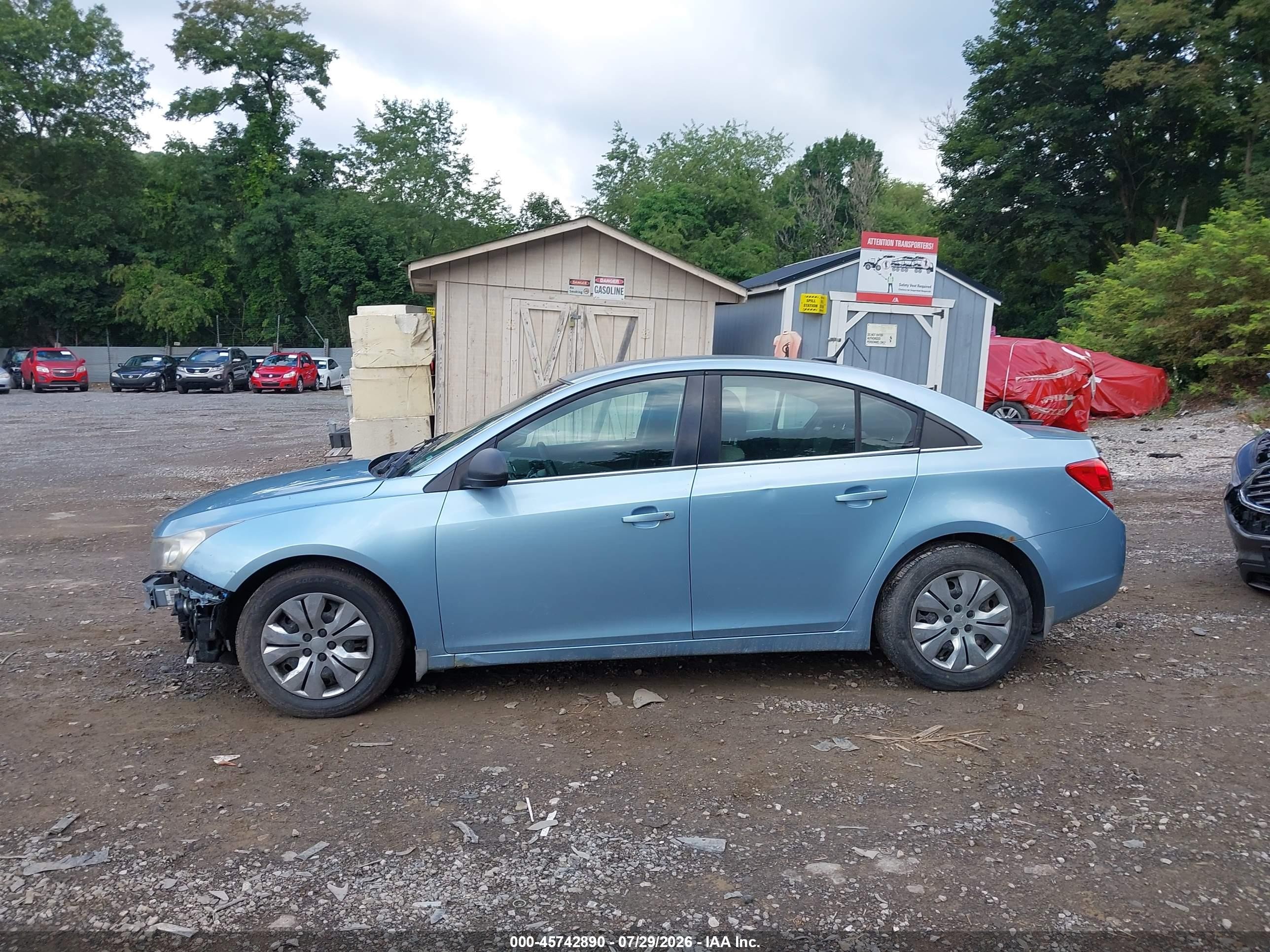 2012 Chevrolet Cruze Ls Синий vin: 1G1PC5SH2C7314792