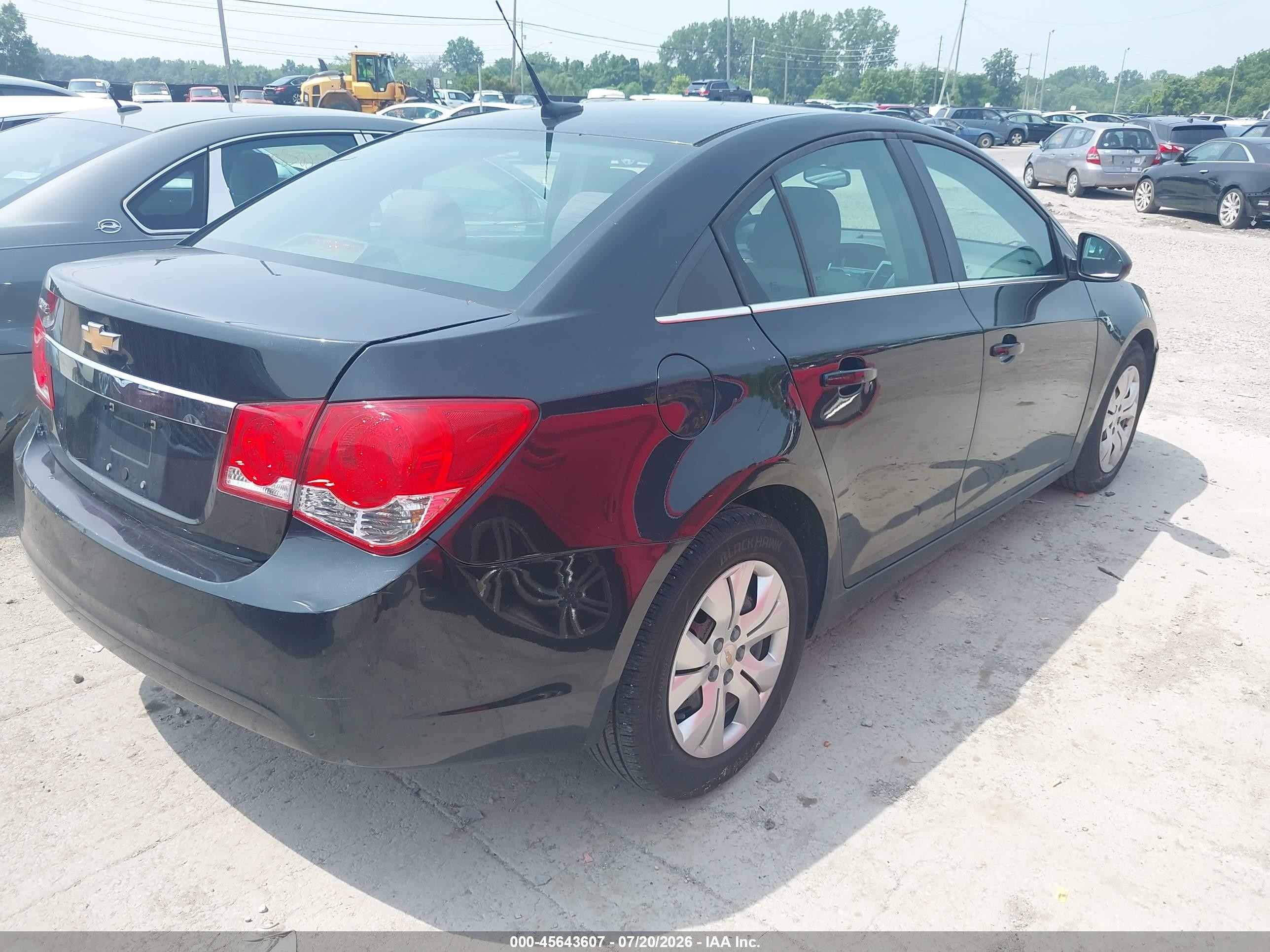 2012 Chevrolet Cruze Ls Black vin: 1G1PC5SH2C7374703