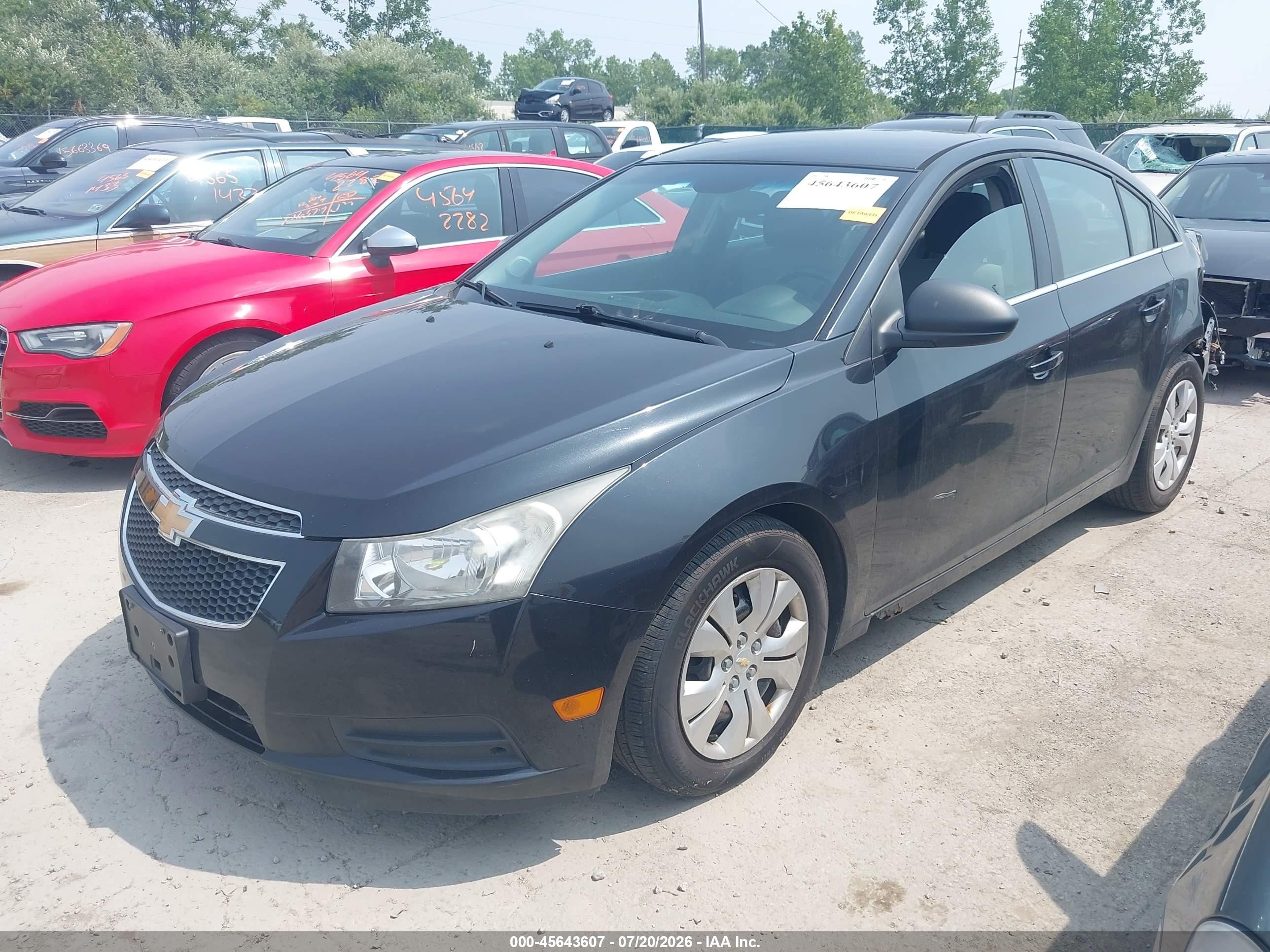 2012 Chevrolet Cruze Ls Black vin: 1G1PC5SH2C7374703