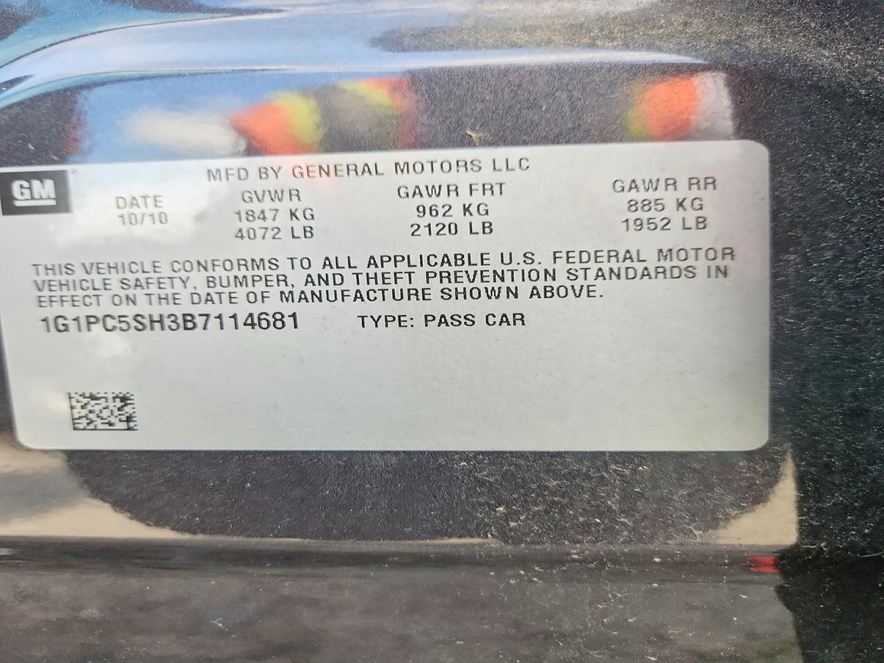2011 Chevrolet Cruze Ls Charcoal vin: 1G1PC5SH3B7114681