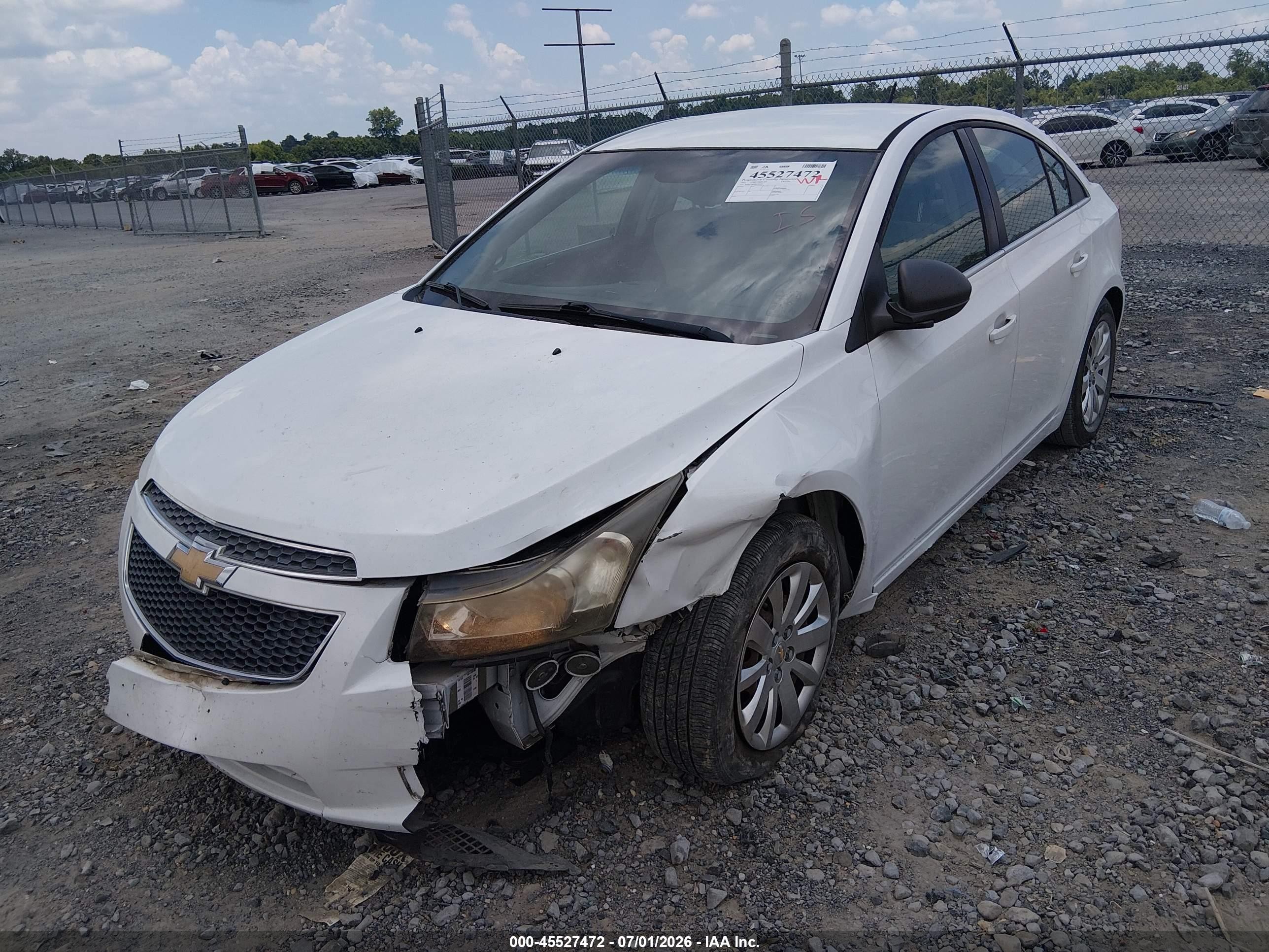 2011 Chevrolet Cruze Ls White vin: 1G1PC5SH3B7184374