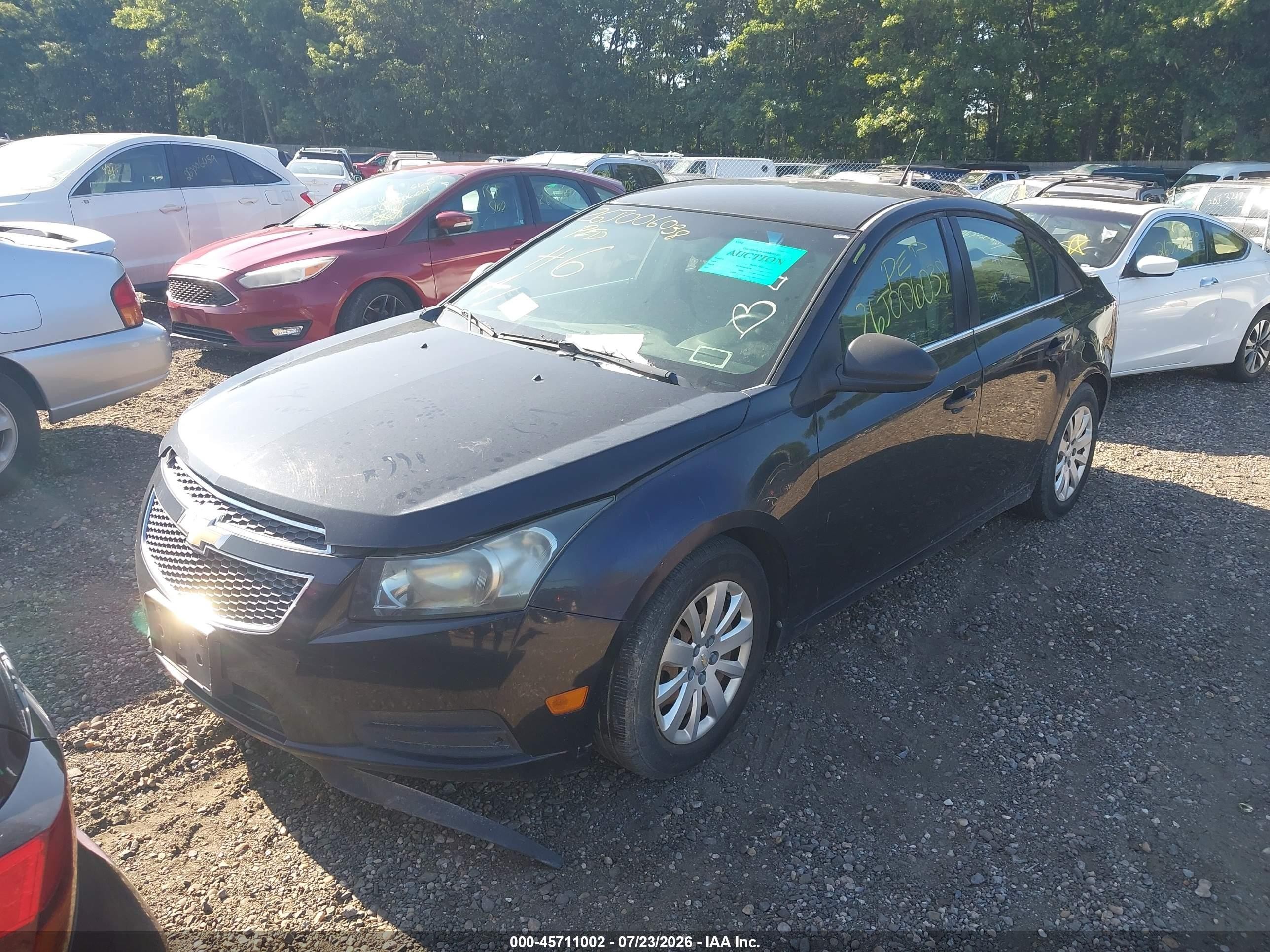 2011 Chevrolet Cruze Ls Black vin: 1G1PC5SH3B7219480