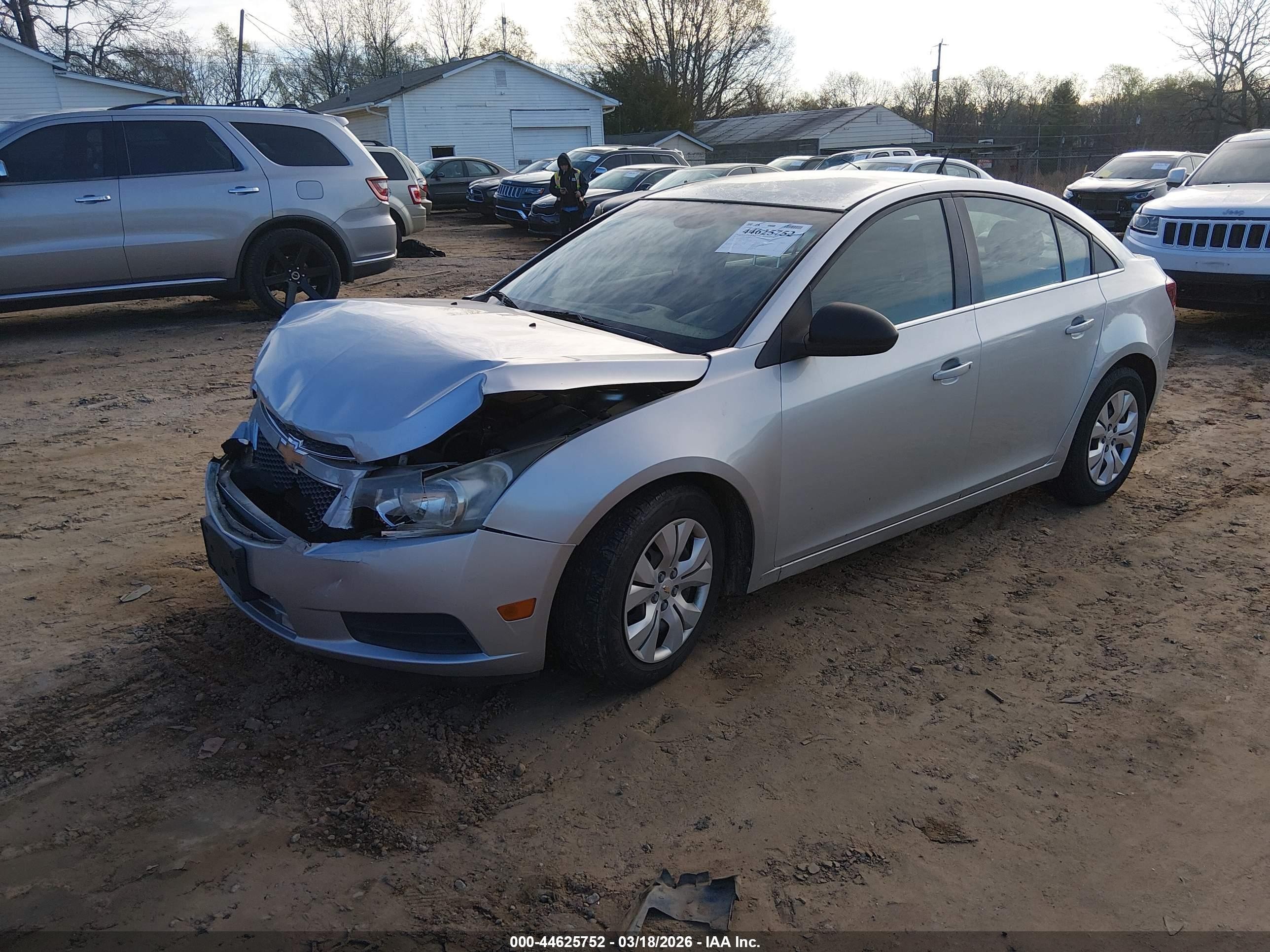 2012 Chevrolet Cruze Ls Silver vin: 1G1PC5SH3C7224180