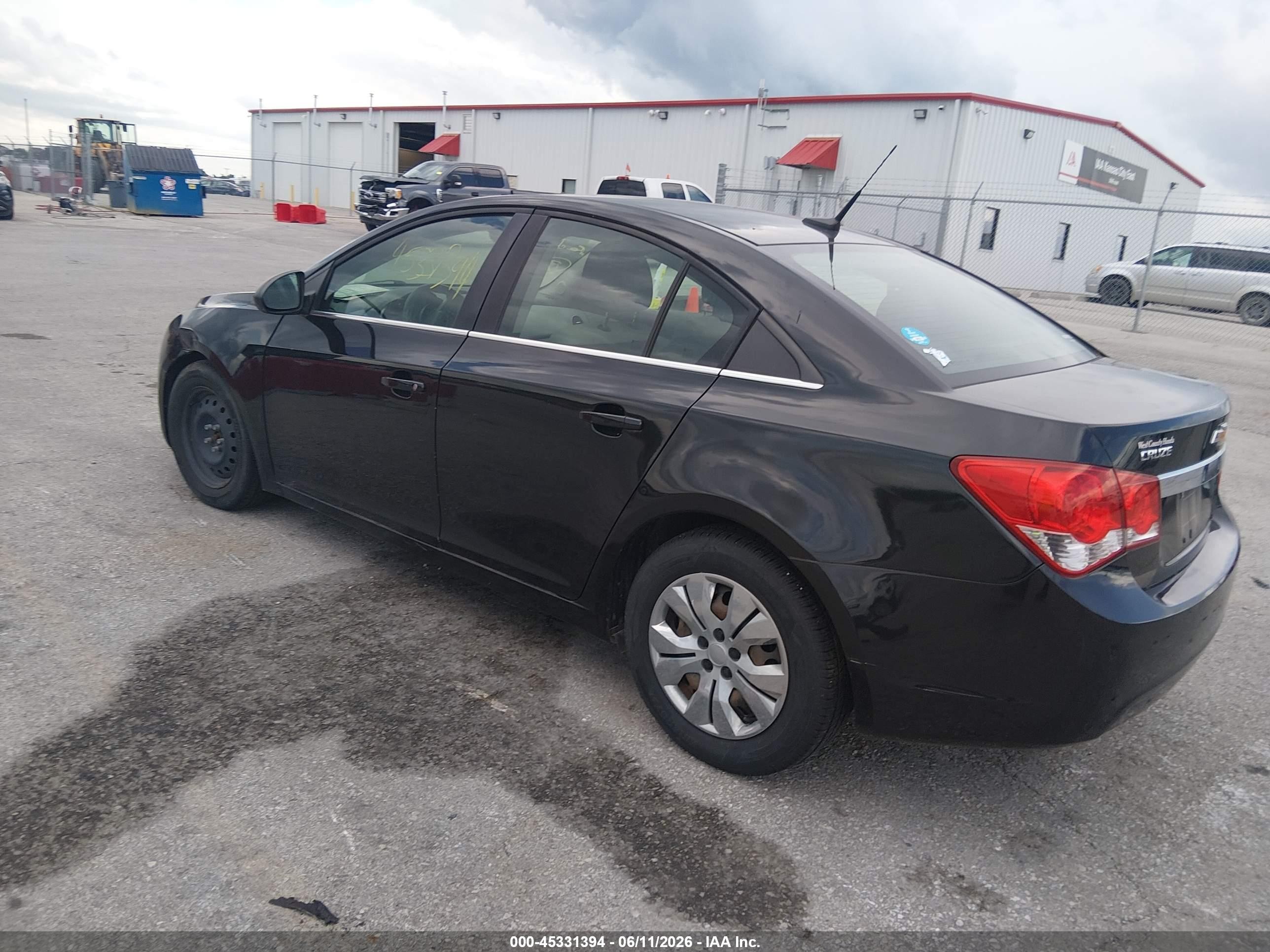 2012 Chevrolet Cruze Ls Black vin: 1G1PC5SH3C7278336