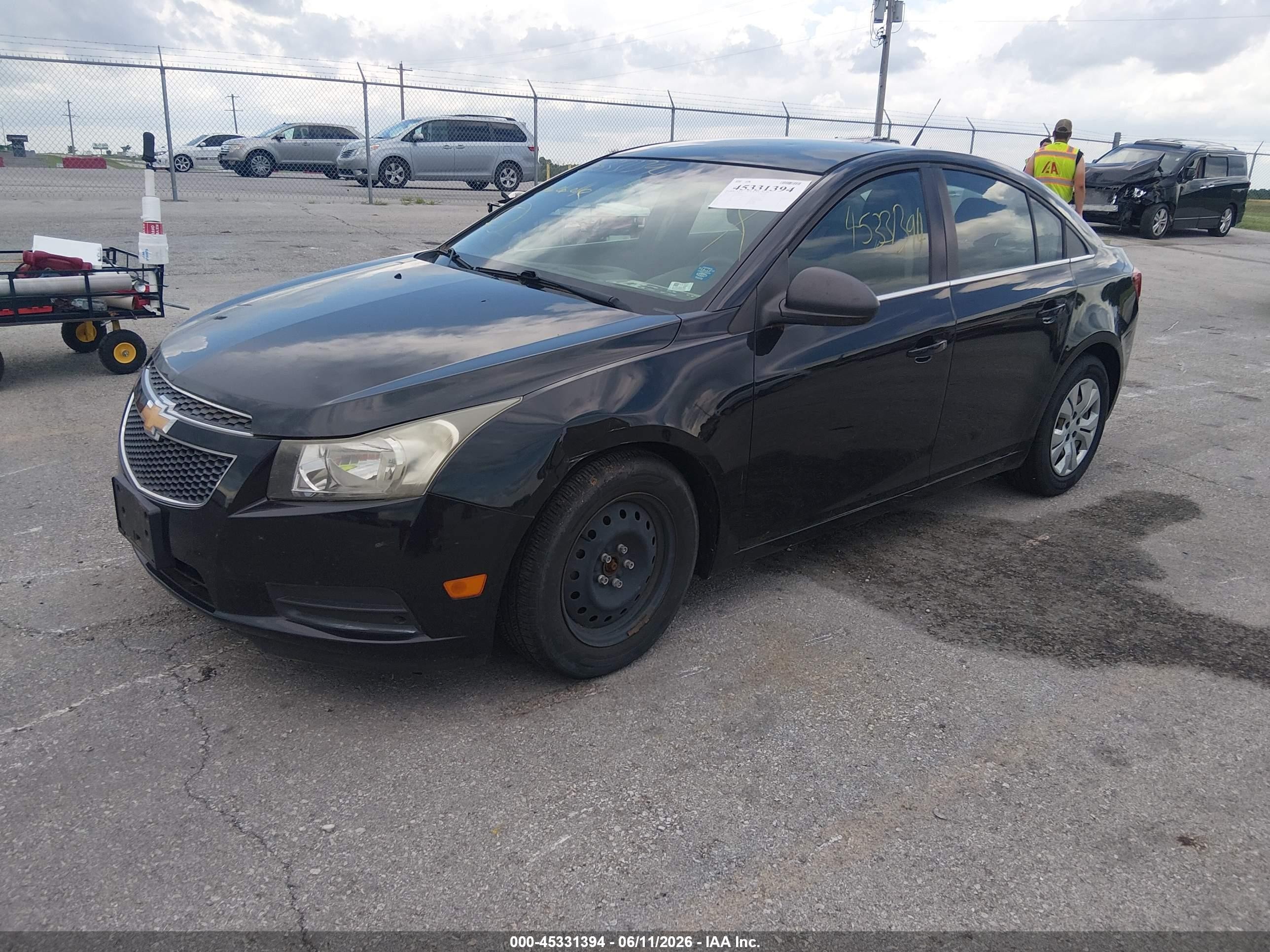 2012 Chevrolet Cruze Ls Black vin: 1G1PC5SH3C7278336