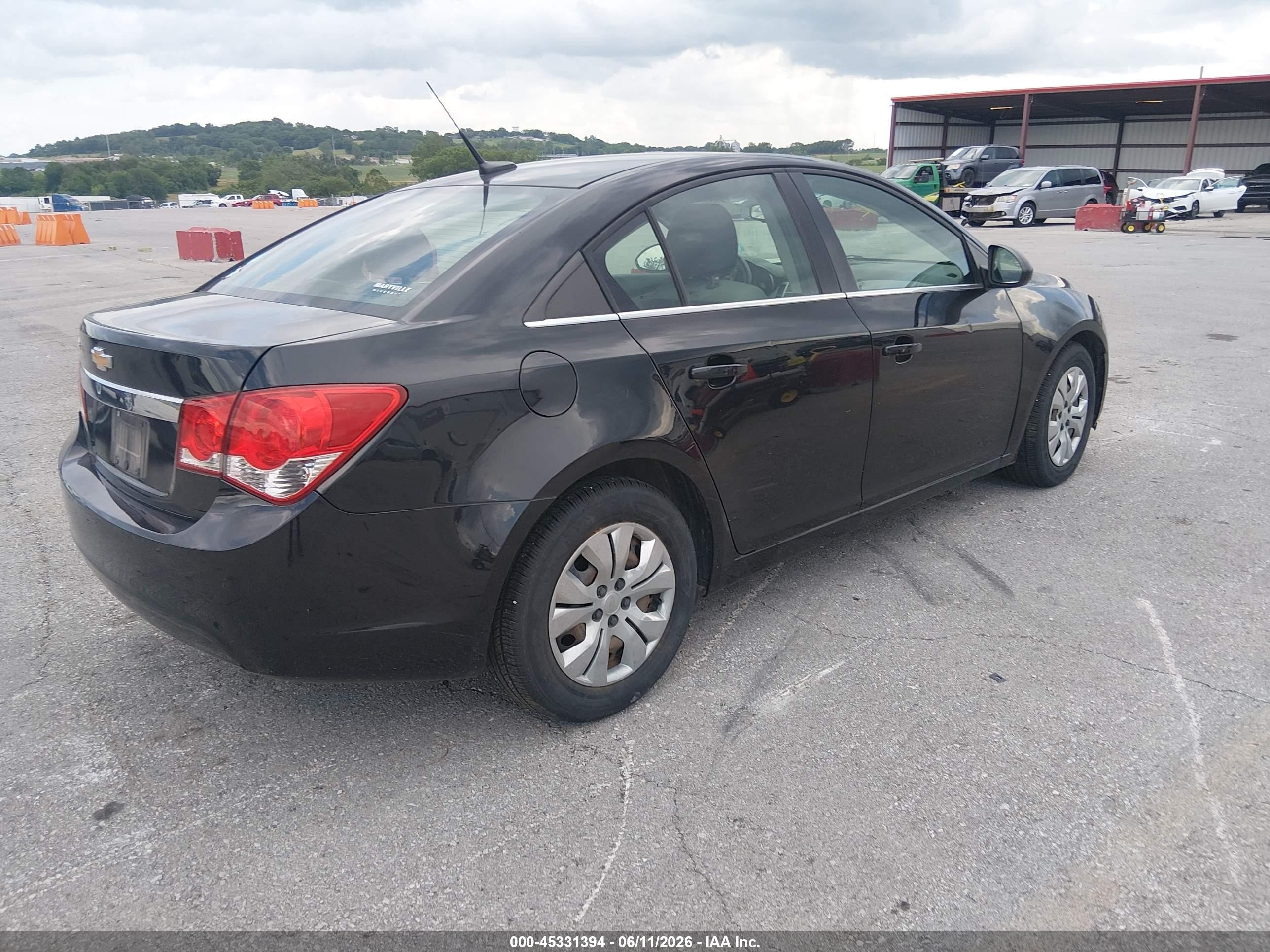 2012 Chevrolet Cruze Ls Black vin: 1G1PC5SH3C7278336