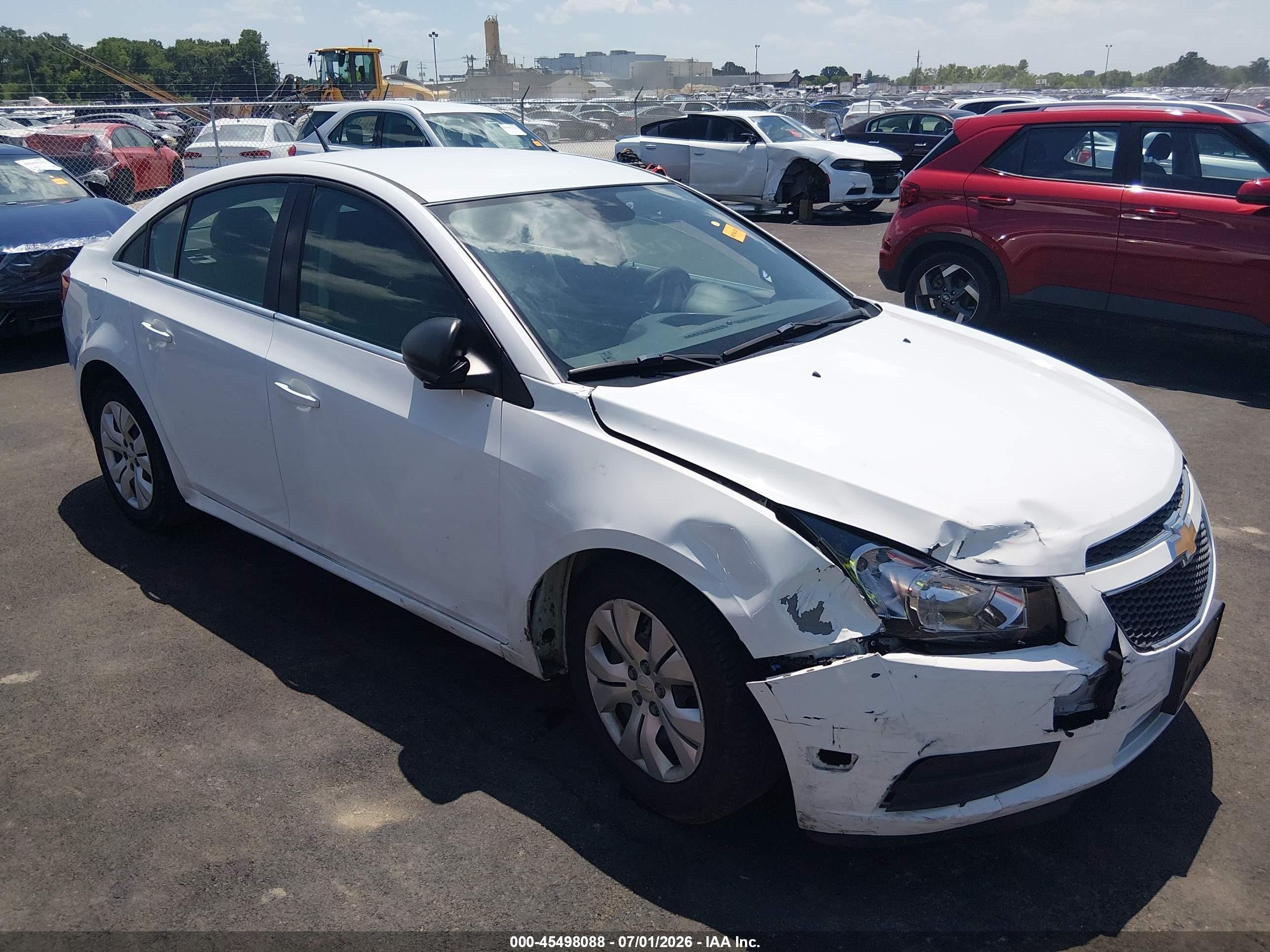 2012 Chevrolet Cruze Ls White vin: 1G1PC5SH3C7363810
