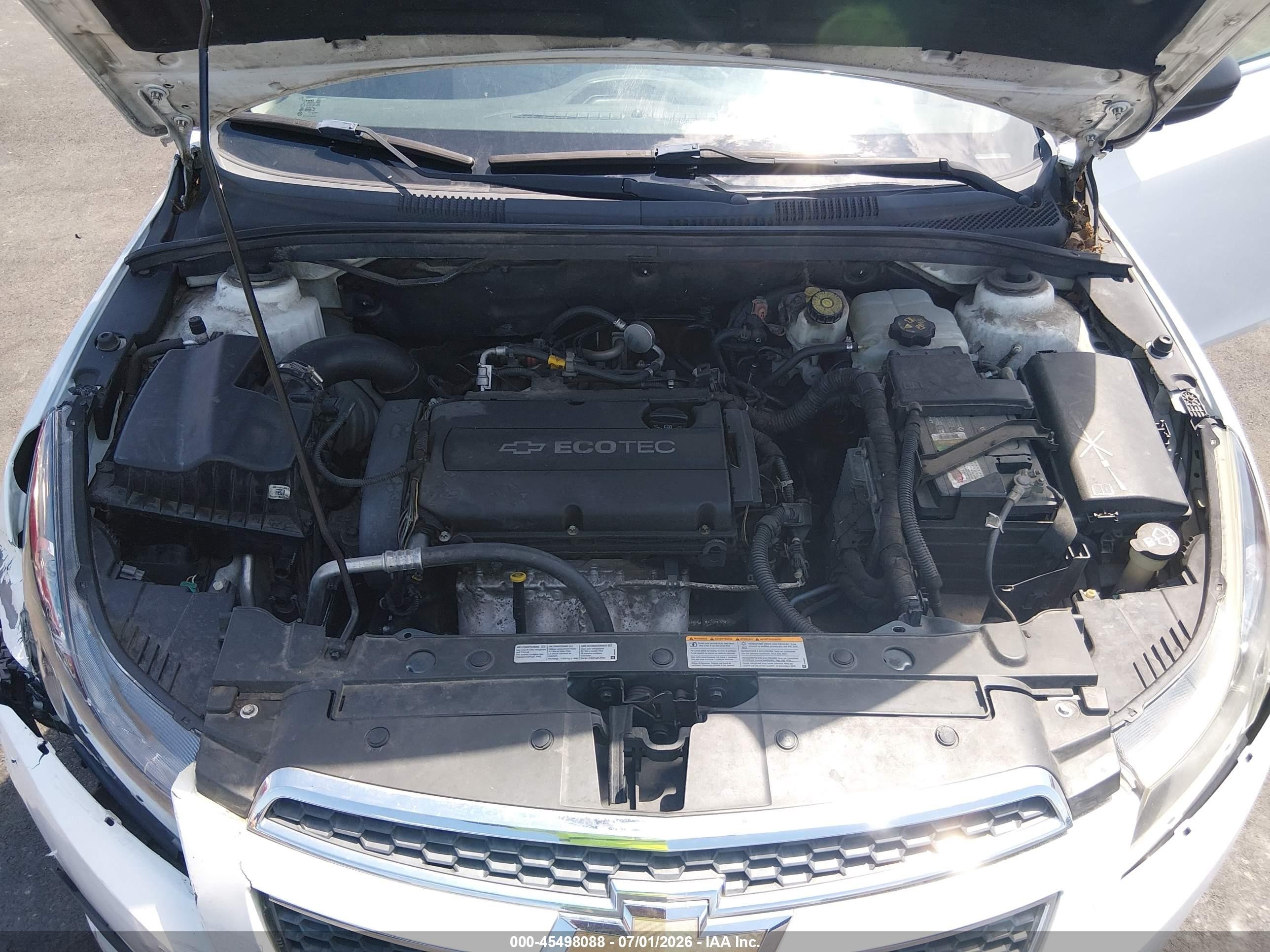2012 Chevrolet Cruze Ls White vin: 1G1PC5SH3C7363810