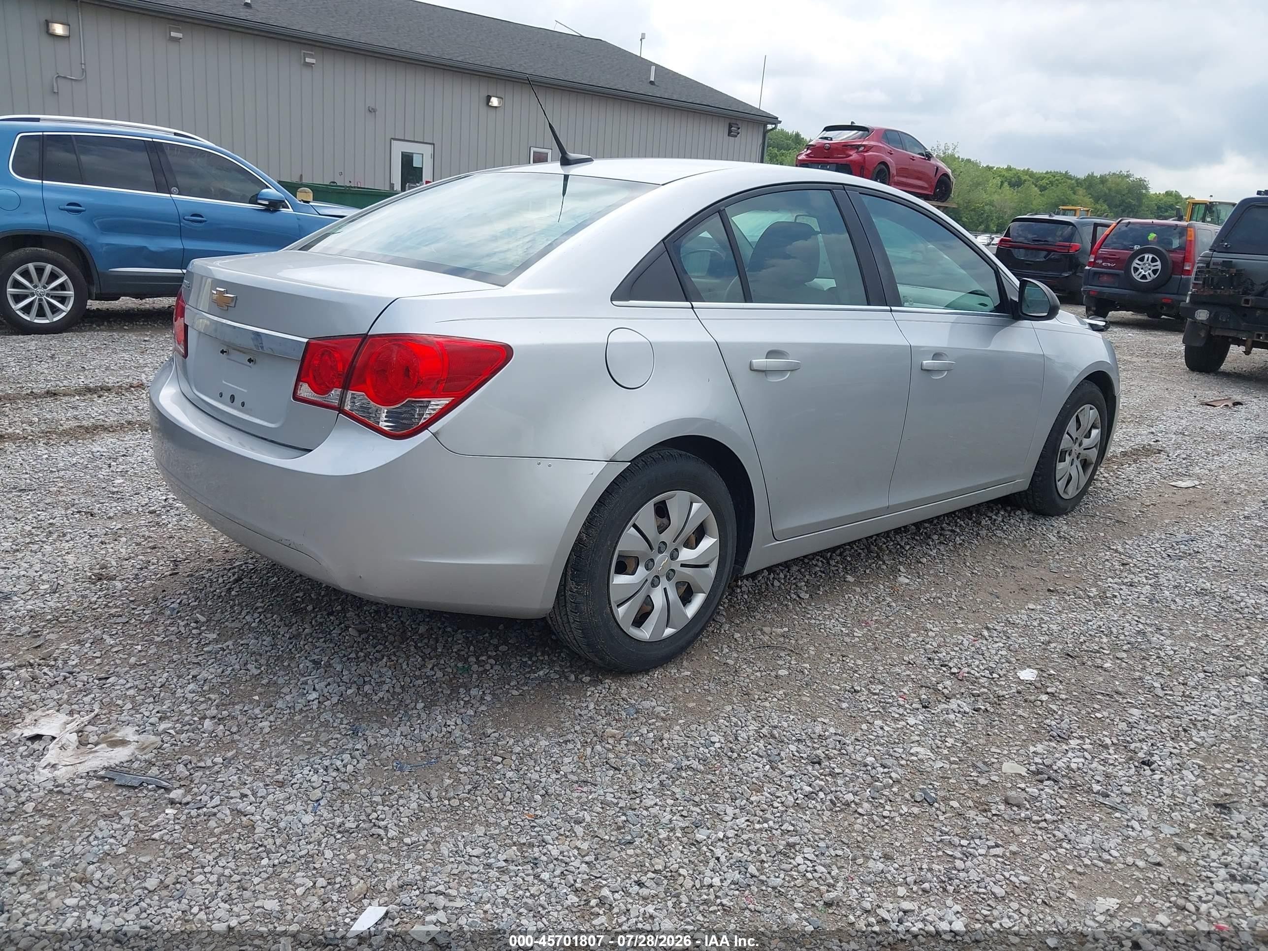 2012 Chevrolet Cruze Ls Silver vin: 1G1PC5SH4C7168802