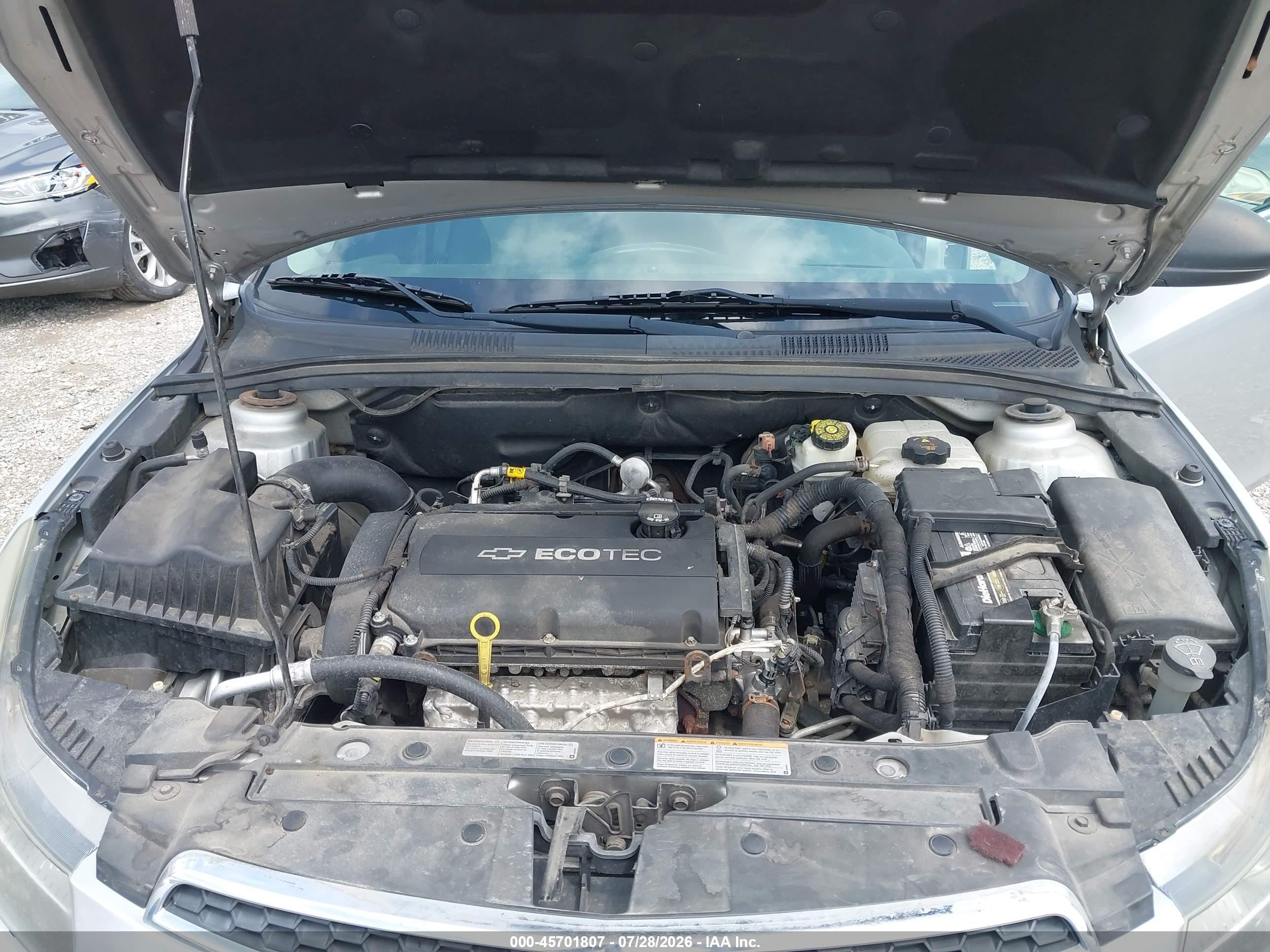 2012 Chevrolet Cruze Ls Silver vin: 1G1PC5SH4C7168802