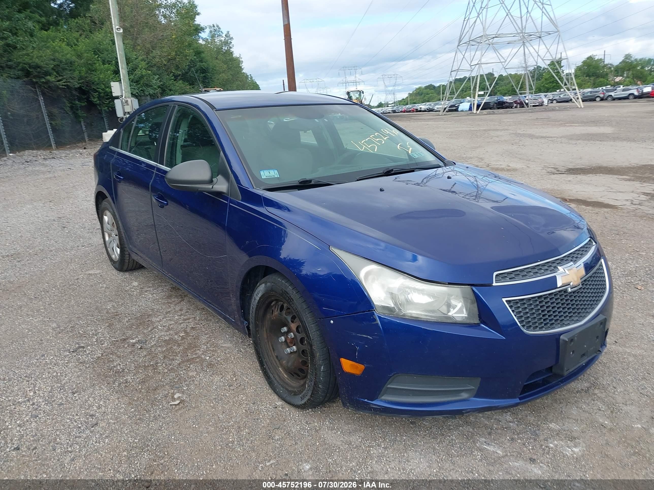 2012 Chevrolet Cruze Ls Blue vin: 1G1PC5SH4C7192226