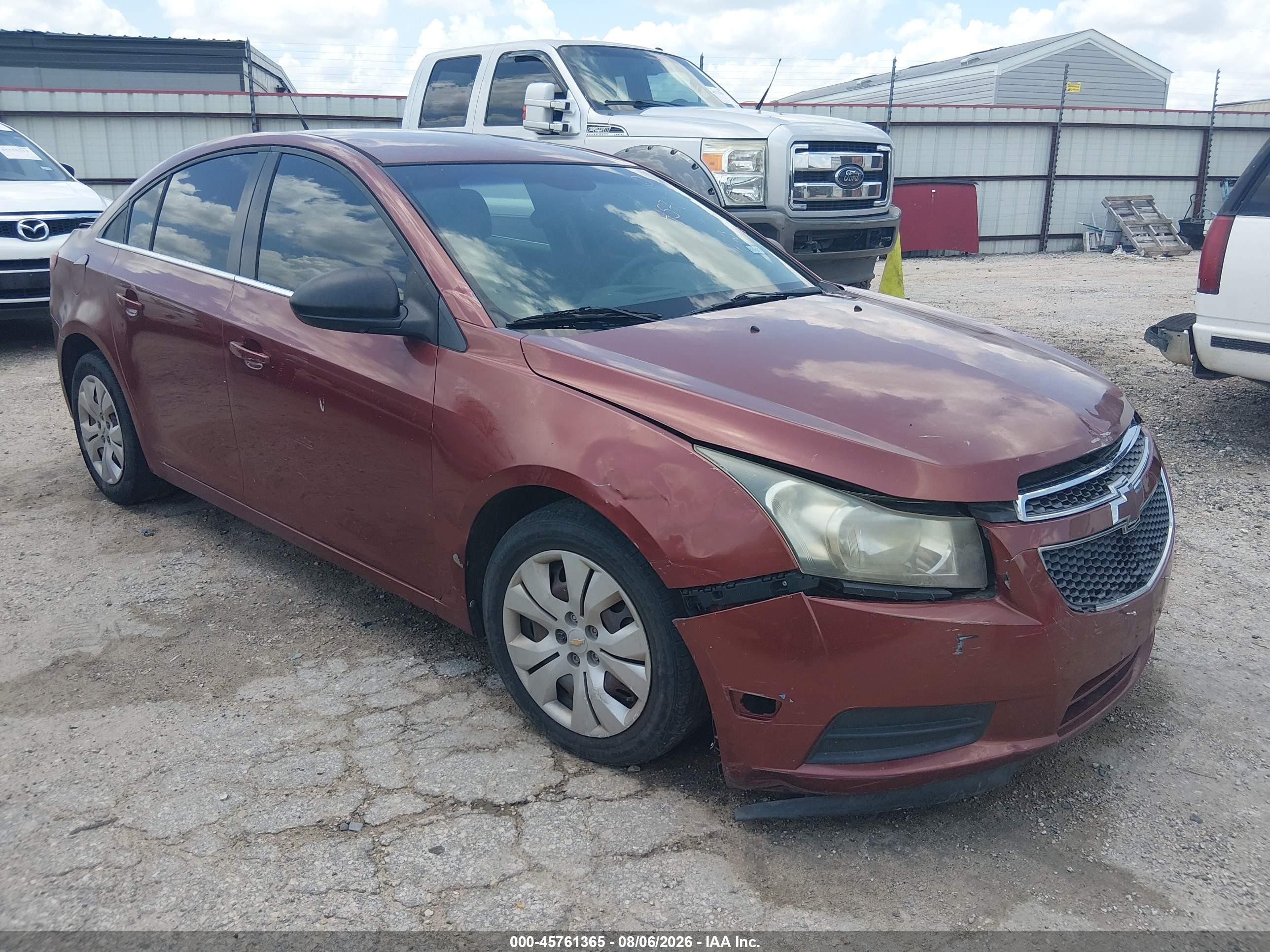 2012 Chevrolet Cruze Ls Red vin: 1G1PC5SH4C7207226
