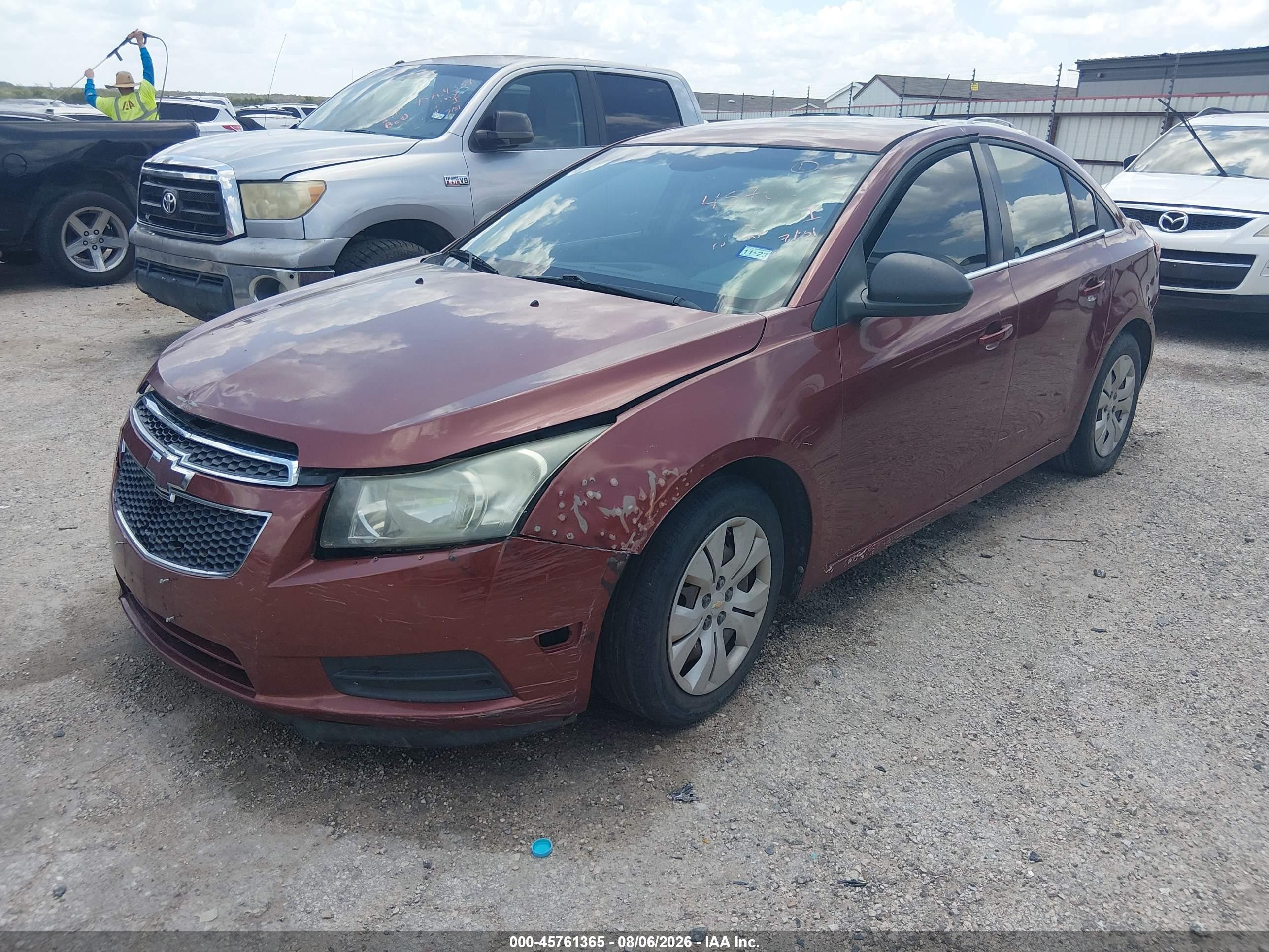 2012 Chevrolet Cruze Ls Red vin: 1G1PC5SH4C7207226