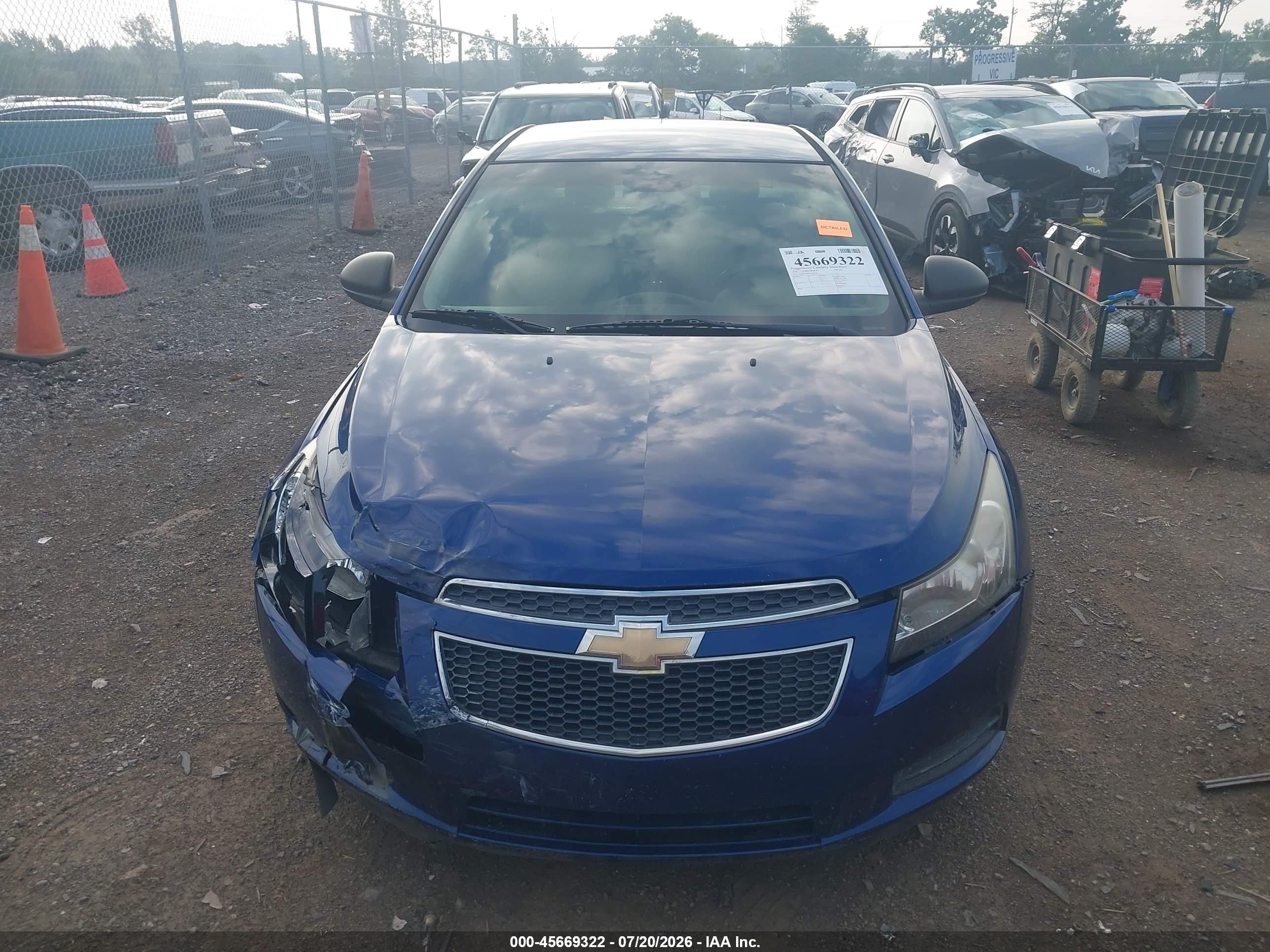 2012 Chevrolet Cruze Ls Blue vin: 1G1PC5SH4C7246382