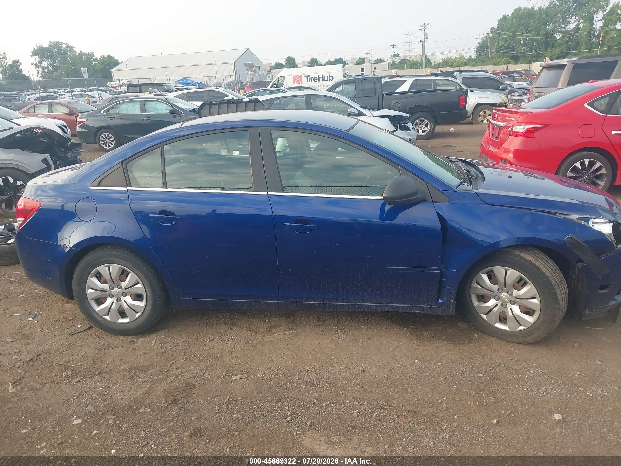 2012 Chevrolet Cruze Ls Blue vin: 1G1PC5SH4C7246382