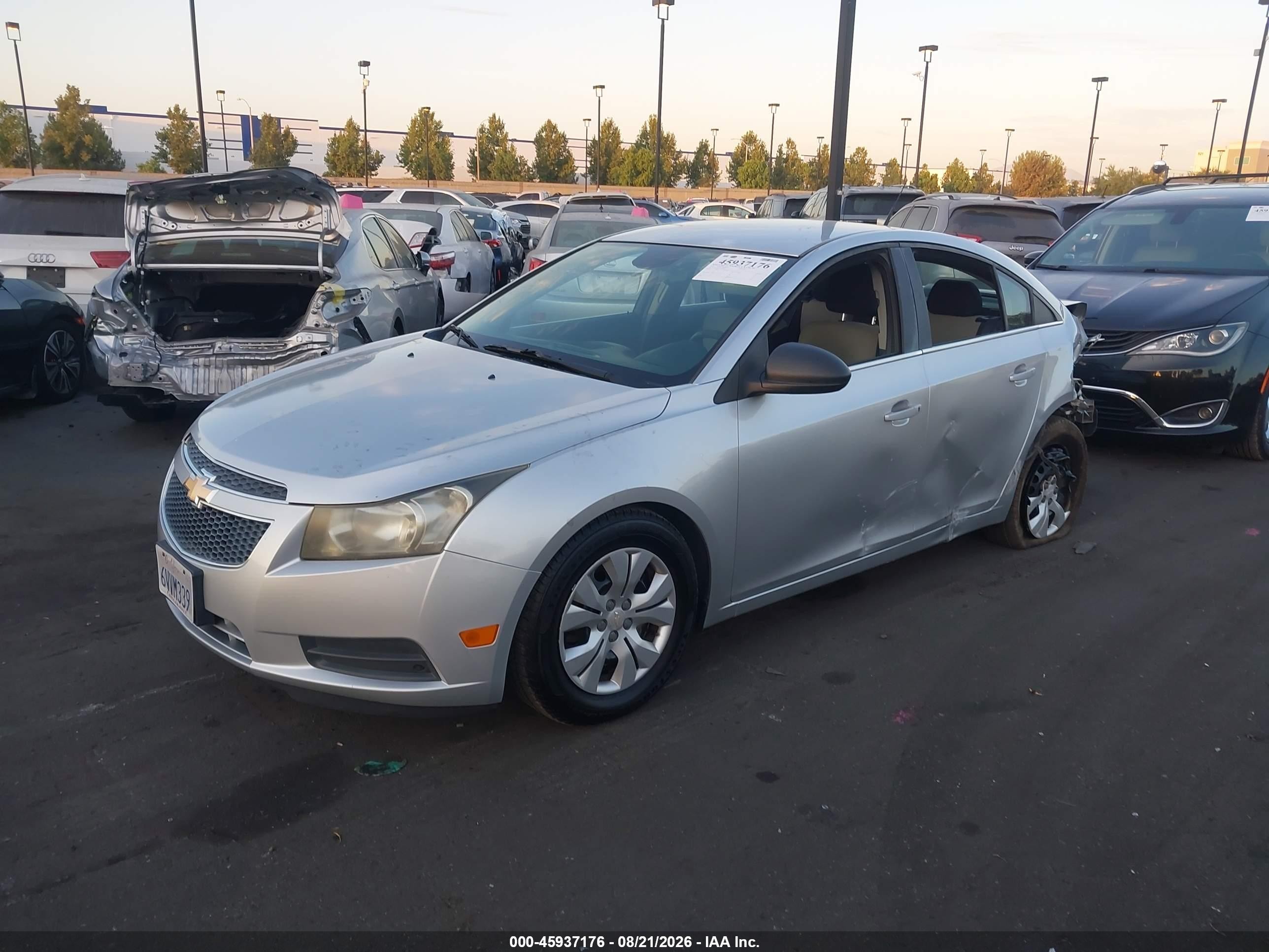 2012 Chevrolet Cruze Ls Silver vin: 1G1PC5SH4C7348409