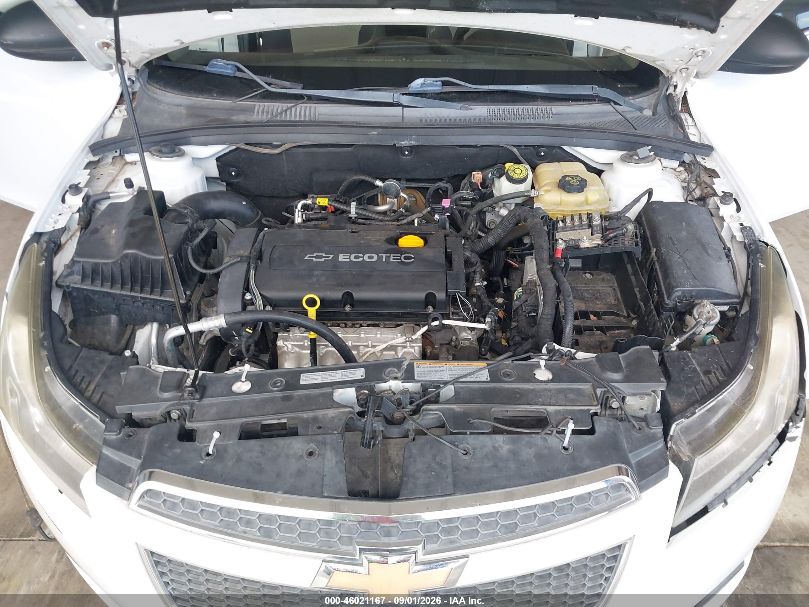 2012 Chevrolet Cruze Ls White vin: 1G1PC5SH4C7378087