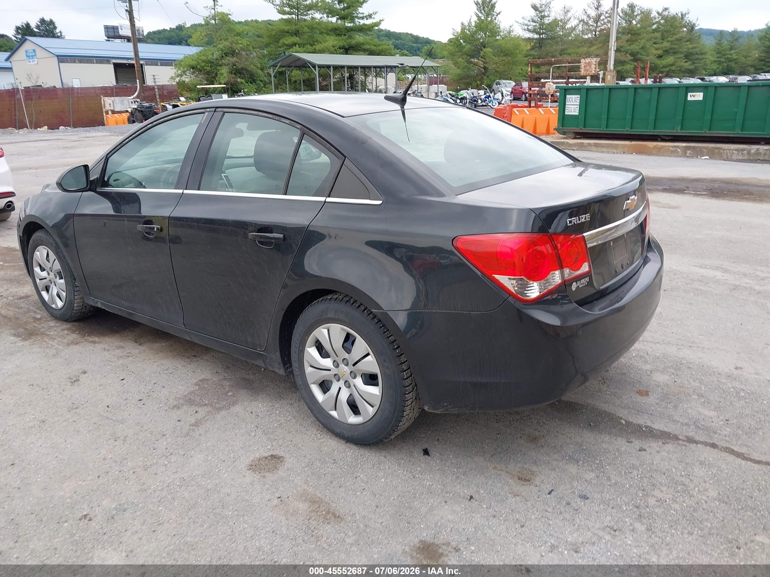 2012 Chevrolet Cruze Ls Black vin: 1G1PC5SH4C7389106
