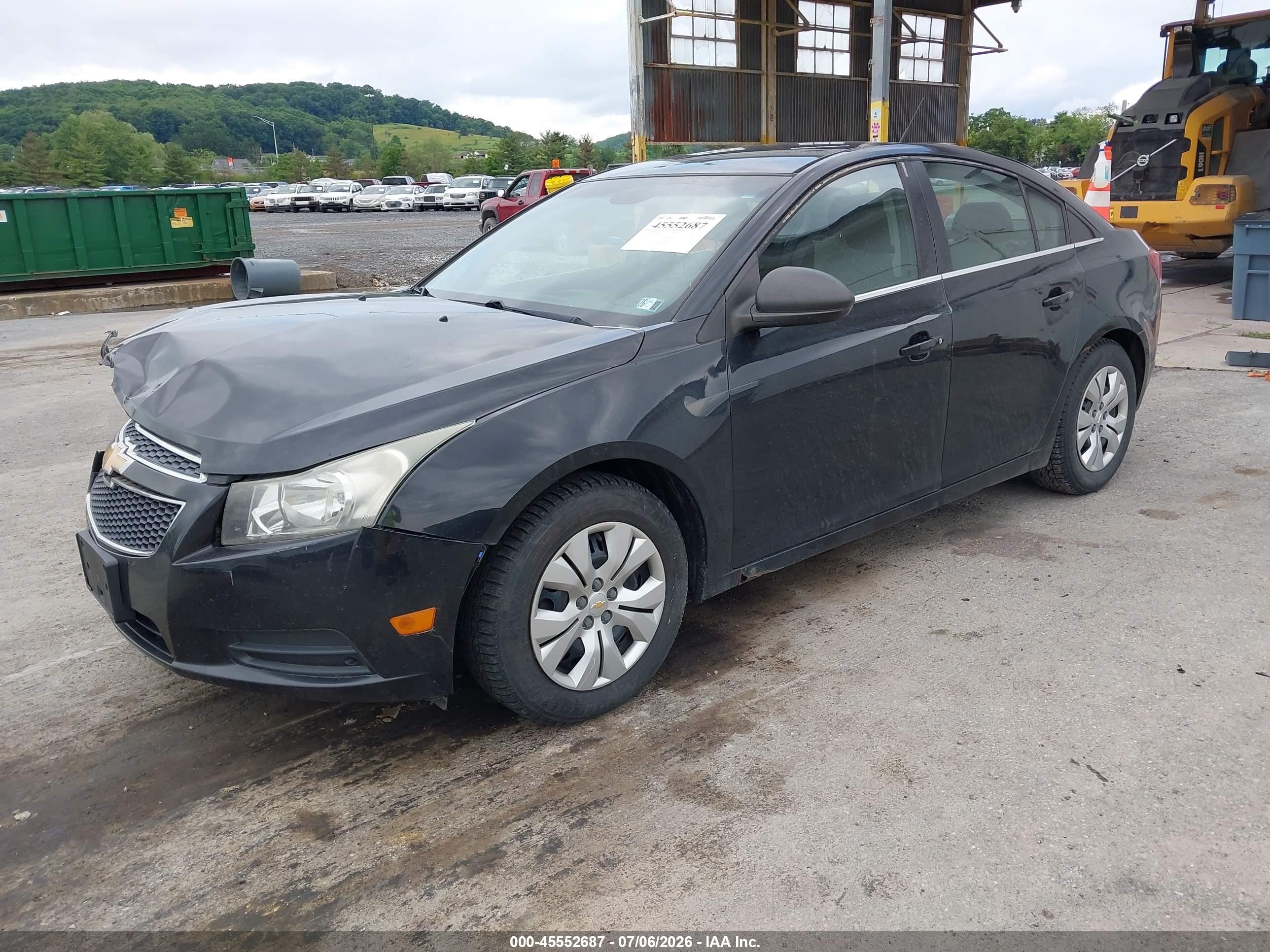 2012 Chevrolet Cruze Ls Black vin: 1G1PC5SH4C7389106