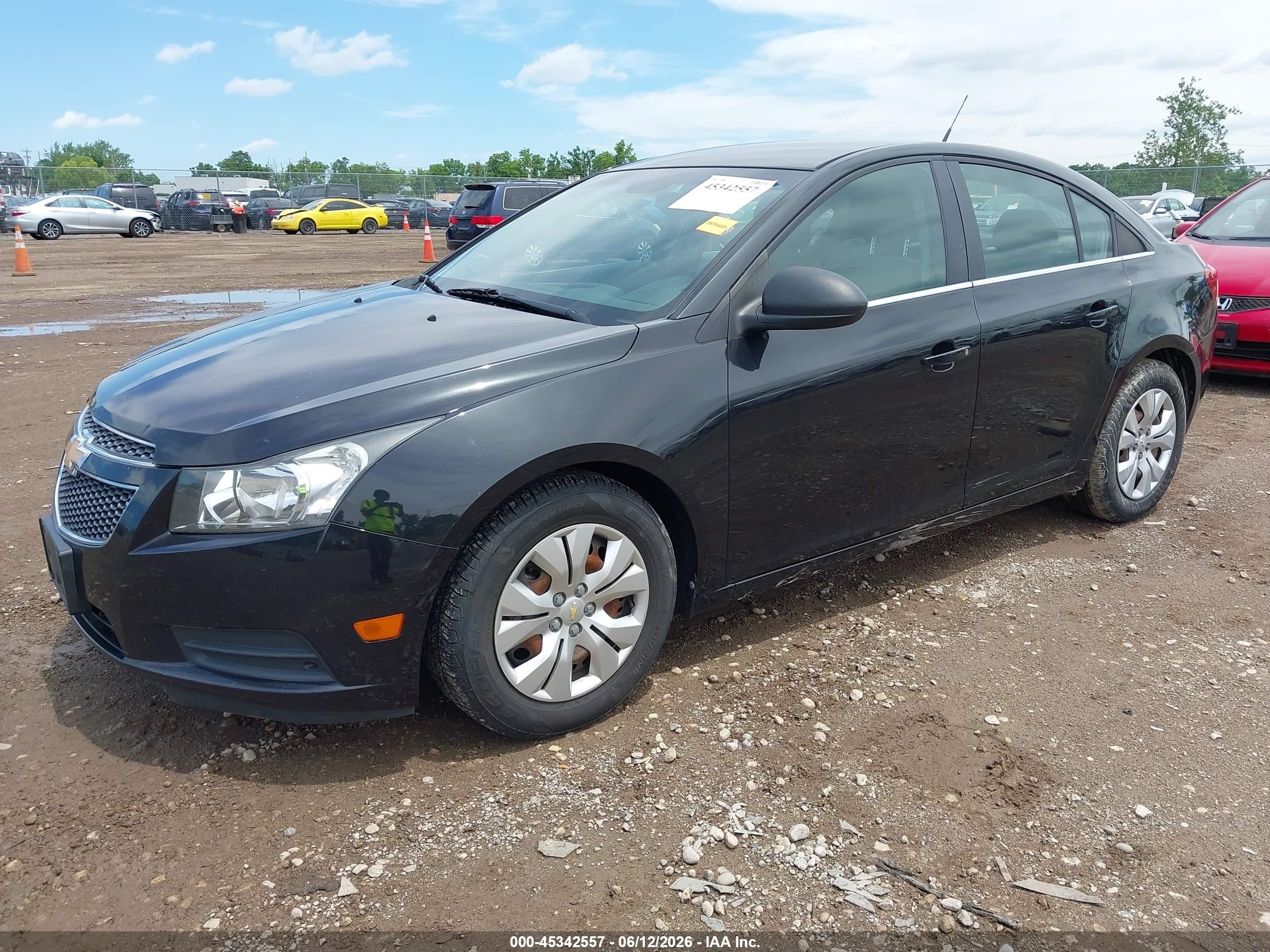 2012 Chevrolet Cruze Ls Black vin: 1G1PC5SH5C7161342