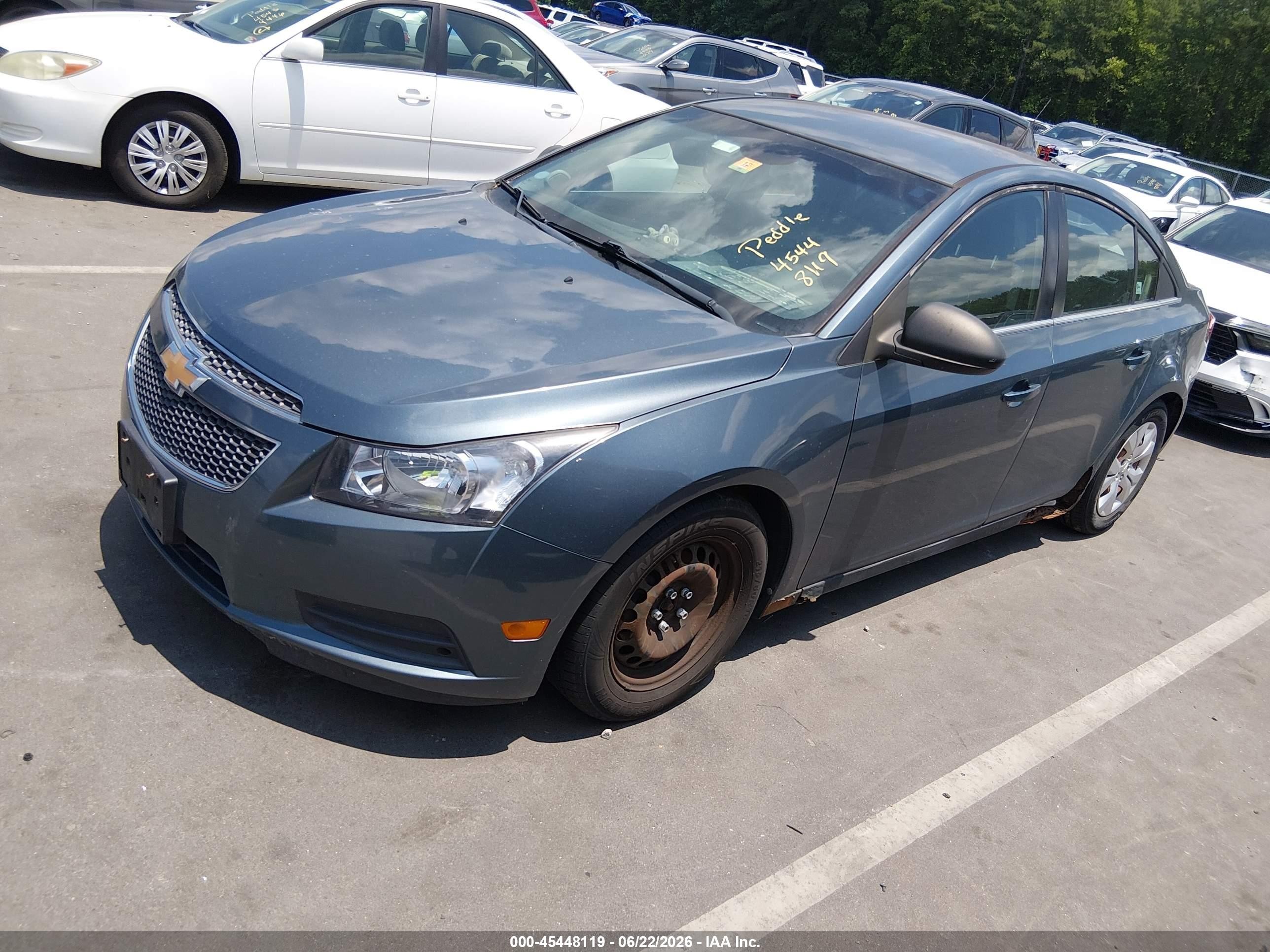 2012 Chevrolet Cruze Ls Blue vin: 1G1PC5SH5C7263305