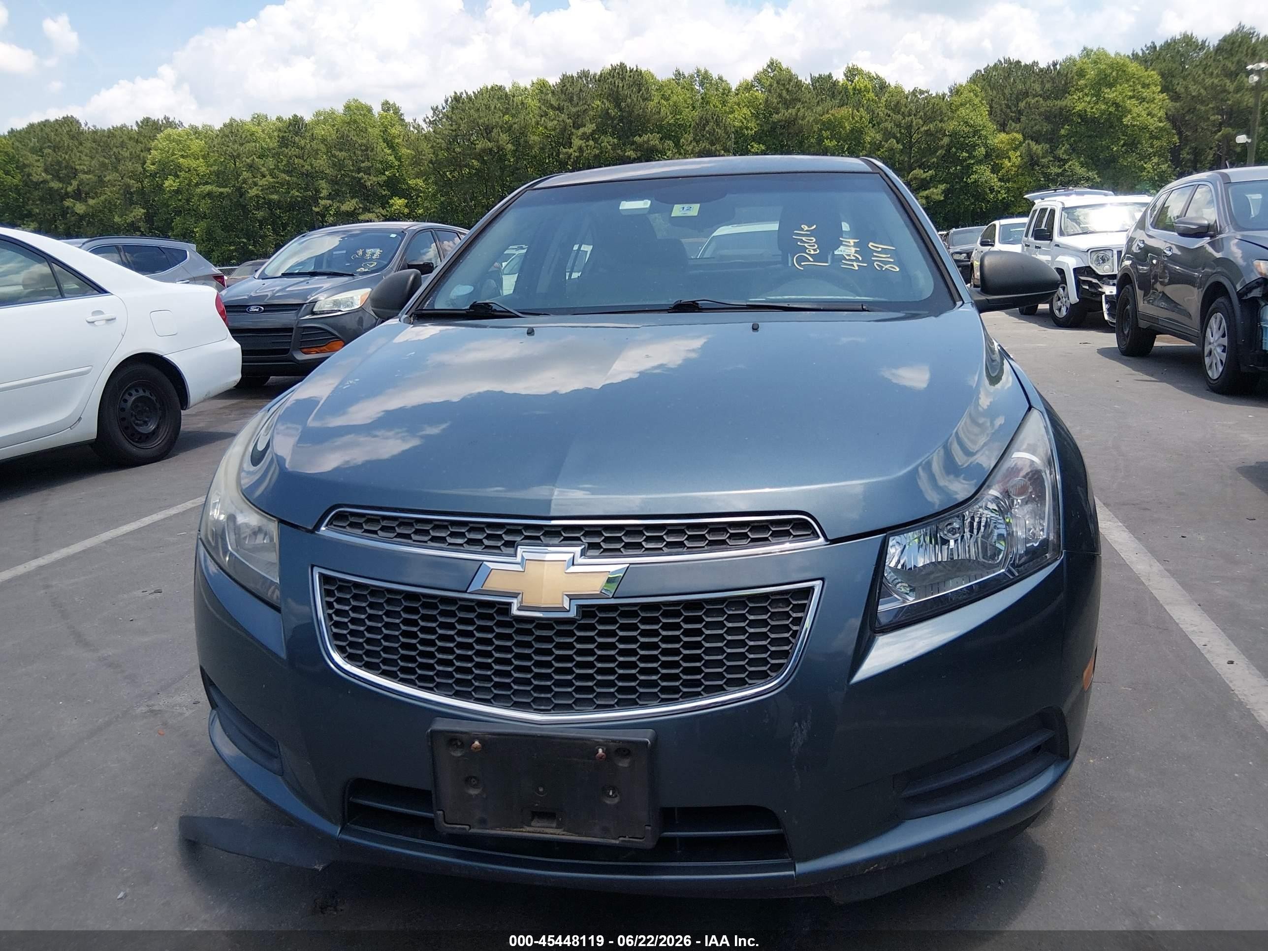 2012 Chevrolet Cruze Ls Blue vin: 1G1PC5SH5C7263305