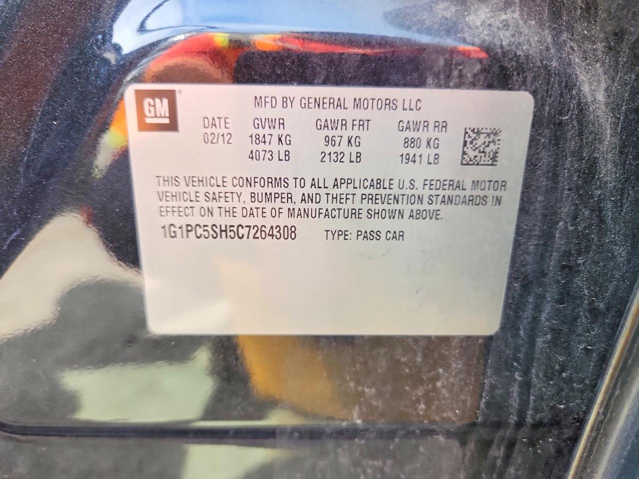 2012 Chevrolet Cruze Ls Black vin: 1G1PC5SH5C7264308