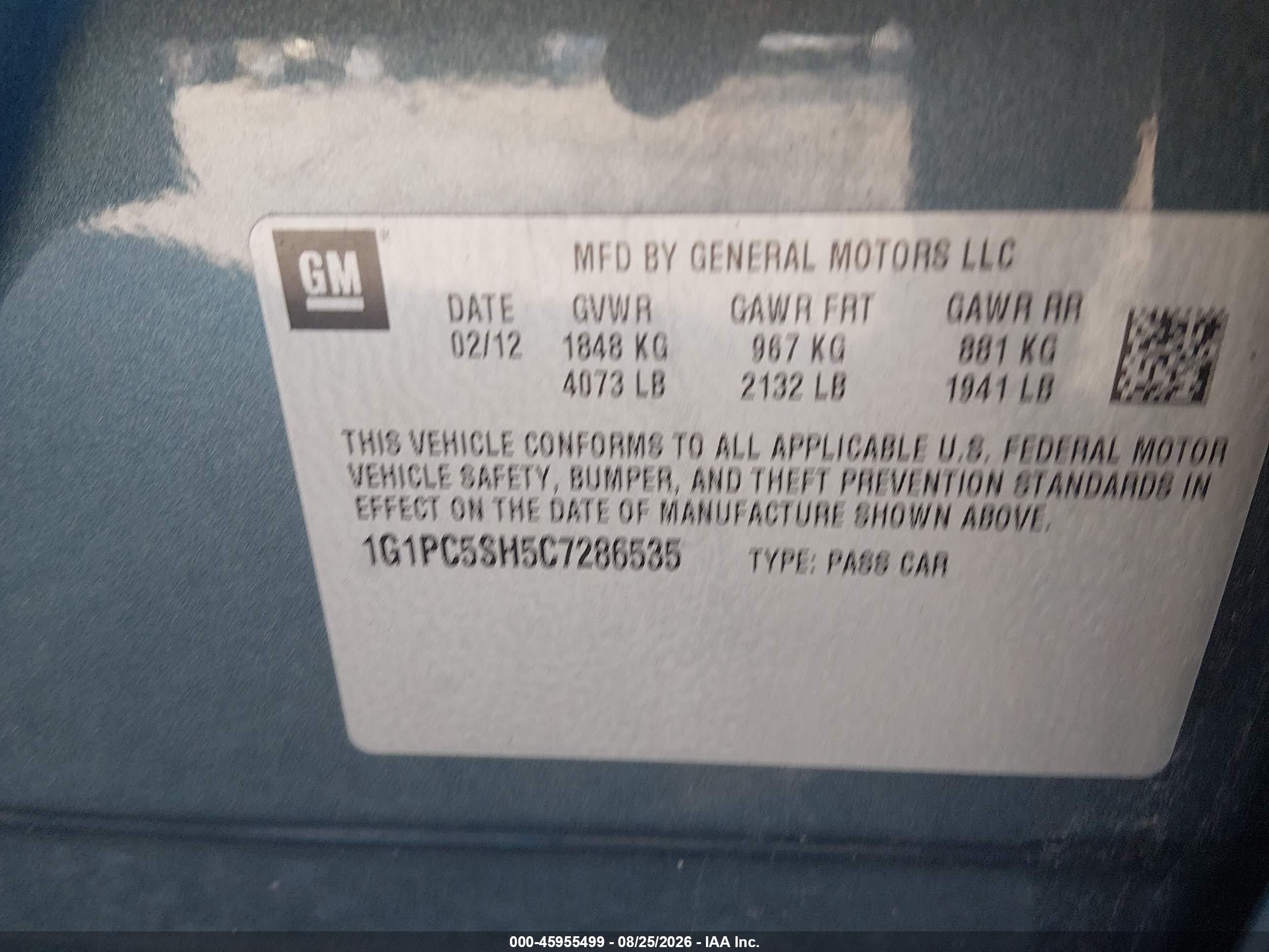 2012 Chevrolet Cruze Ls Gray vin: 1G1PC5SH5C7286535
