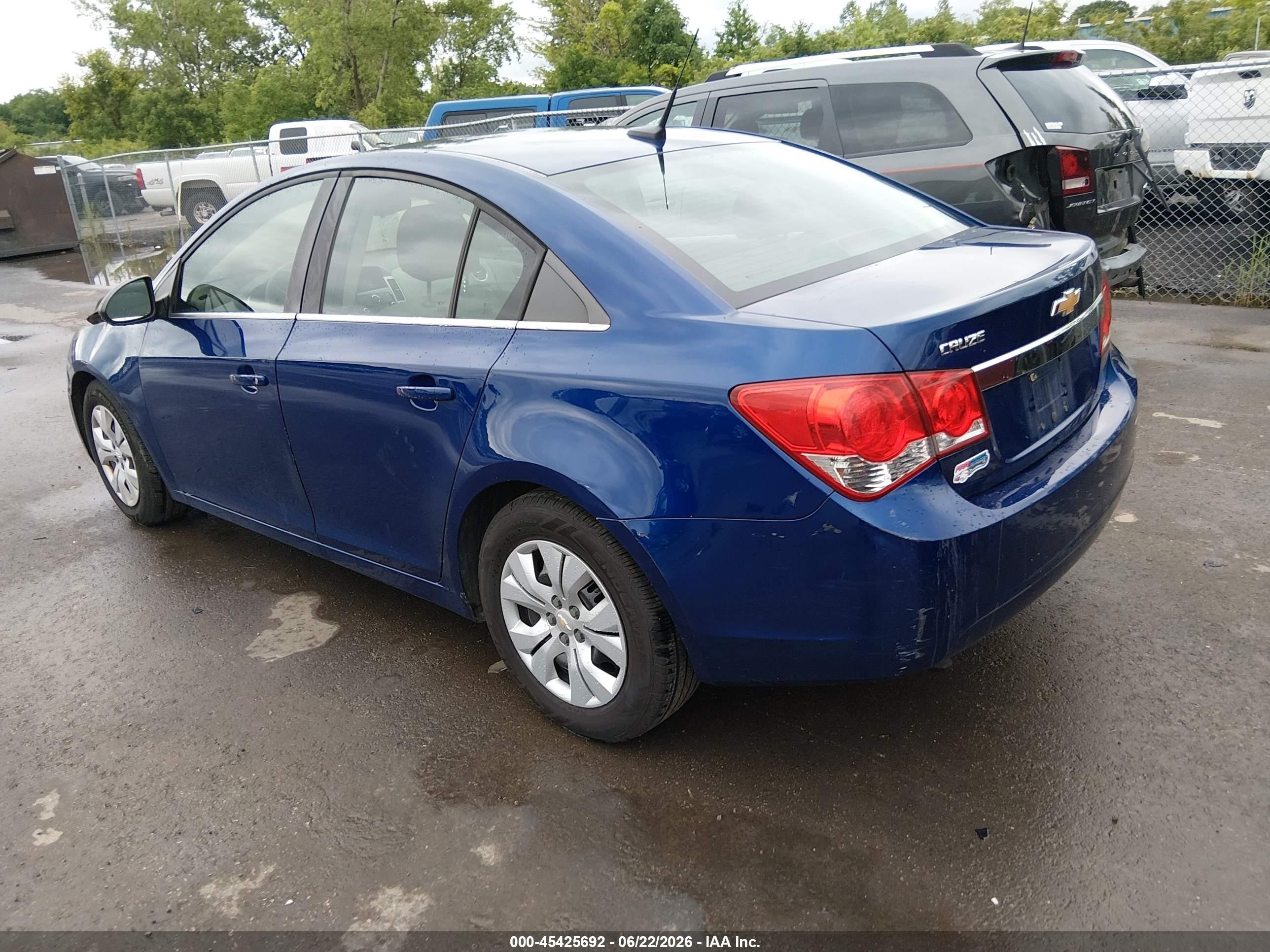 2012 Chevrolet Cruze Ls Blue vin: 1G1PC5SH5C7306654