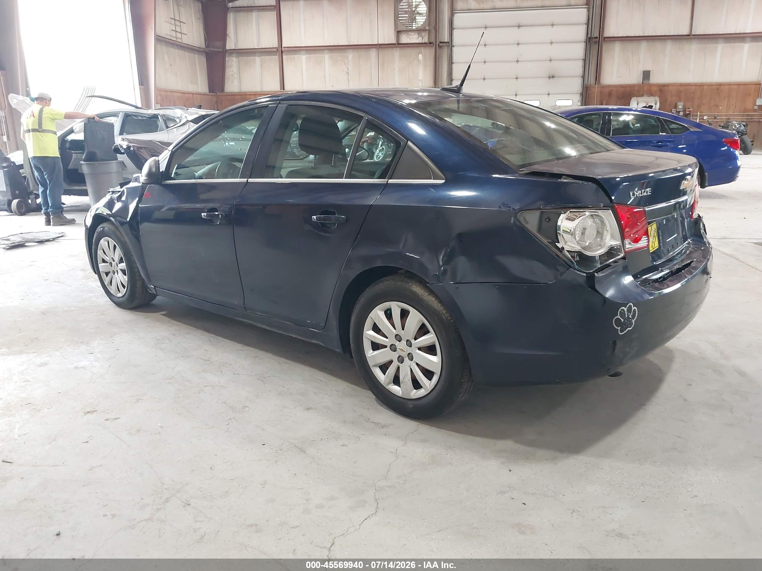 2011 Chevrolet Cruze Ls Blue vin: 1G1PC5SH6B7117820