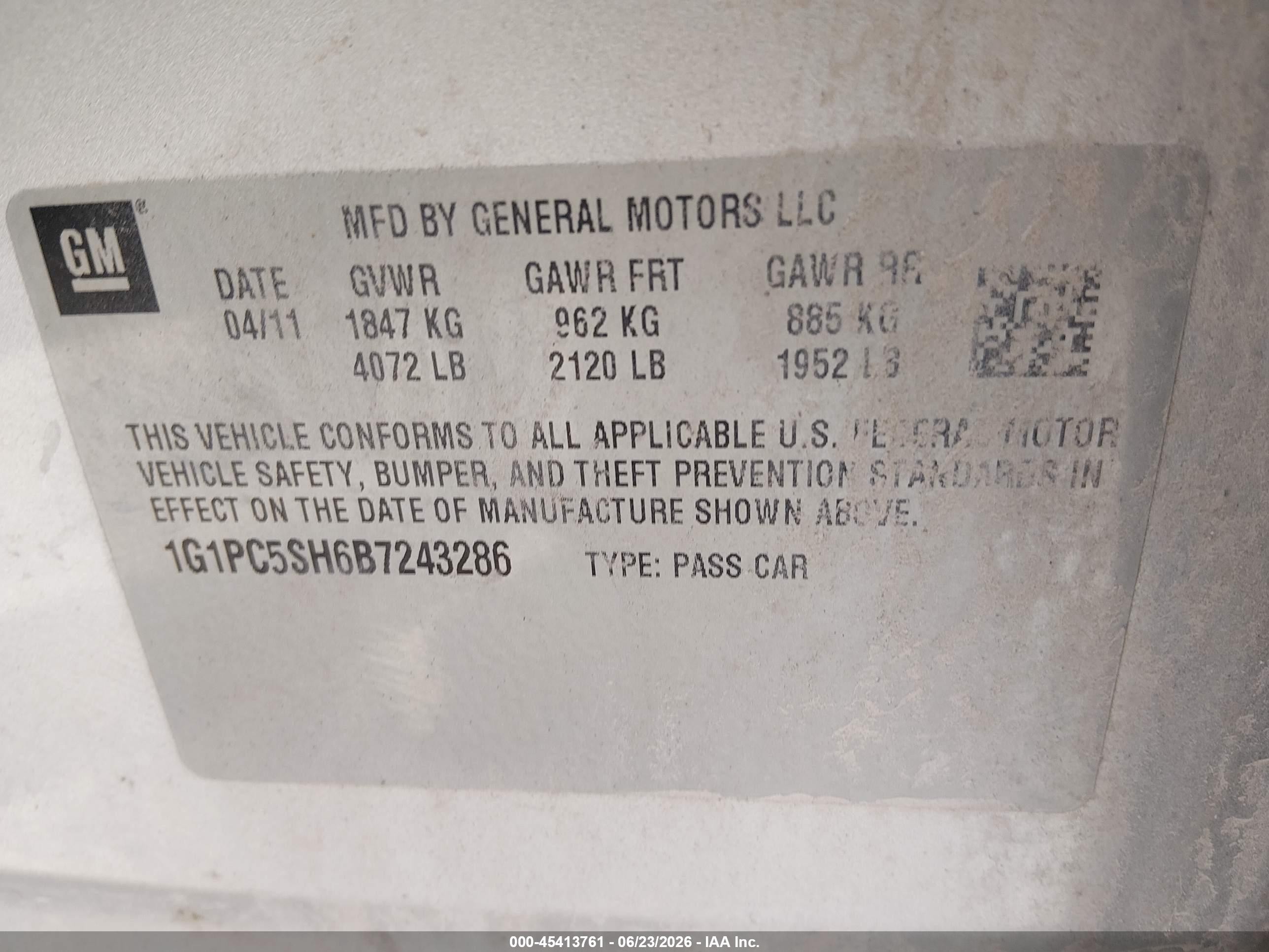 2011 Chevrolet Cruze Ls Silver vin: 1G1PC5SH6B7243286