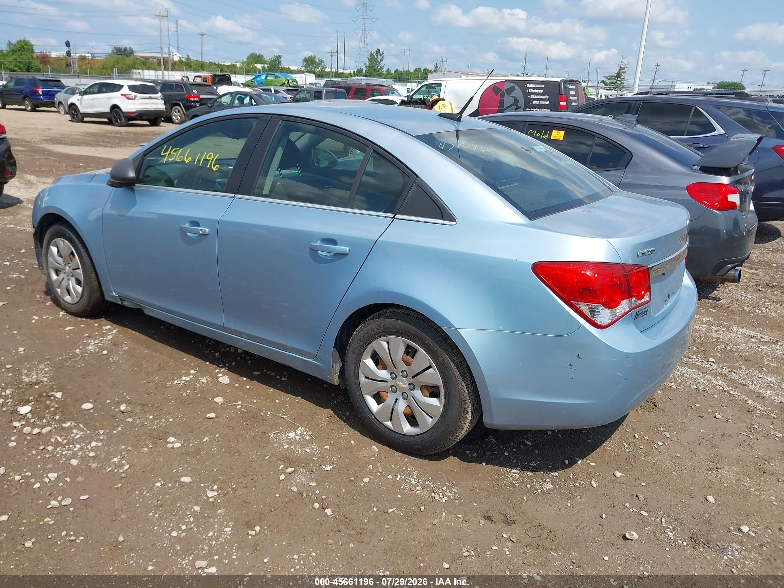 2012 Chevrolet Cruze Ls Light Blue vin: 1G1PC5SH6C7151743