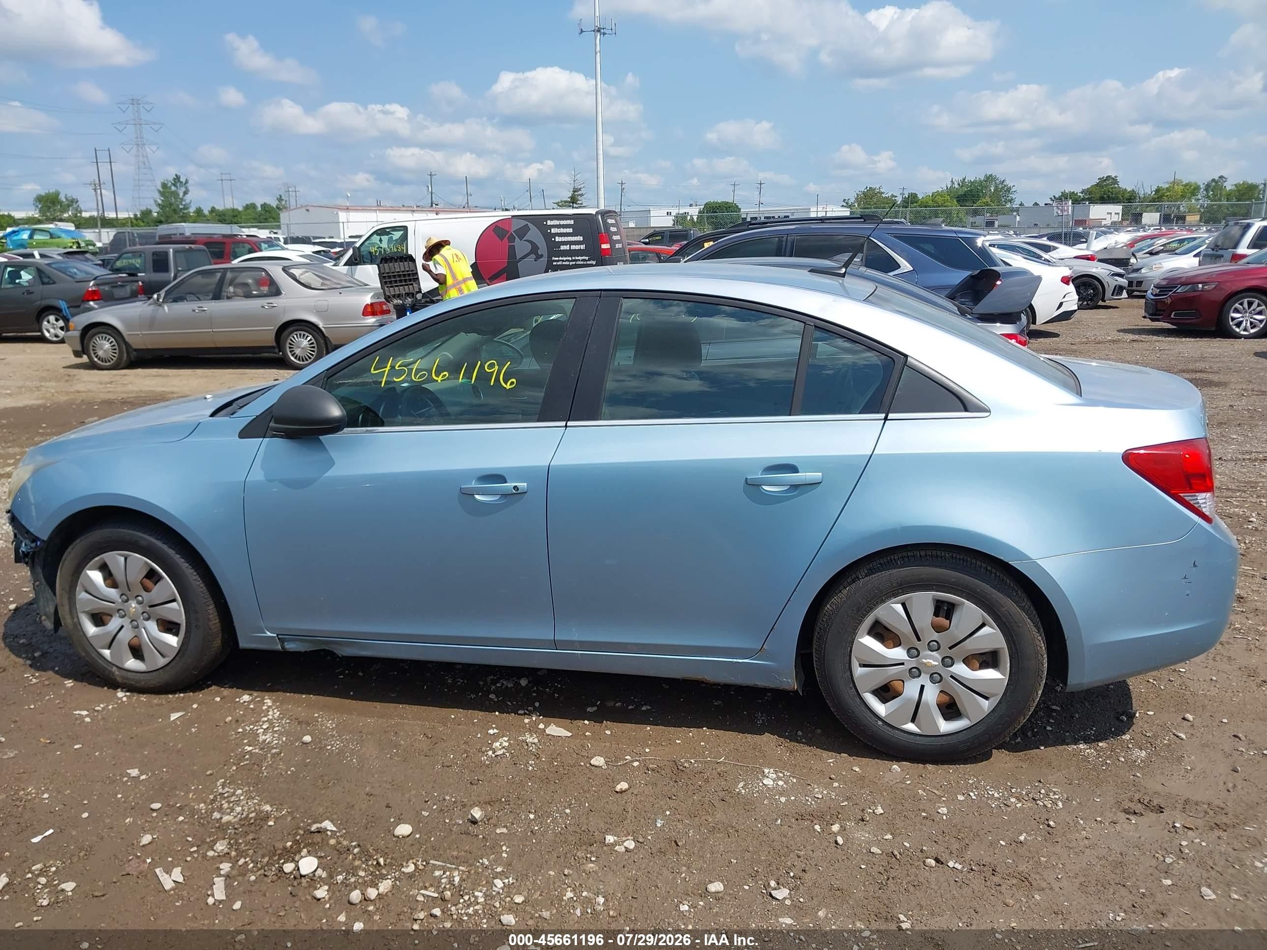 2012 Chevrolet Cruze Ls Light Blue vin: 1G1PC5SH6C7151743