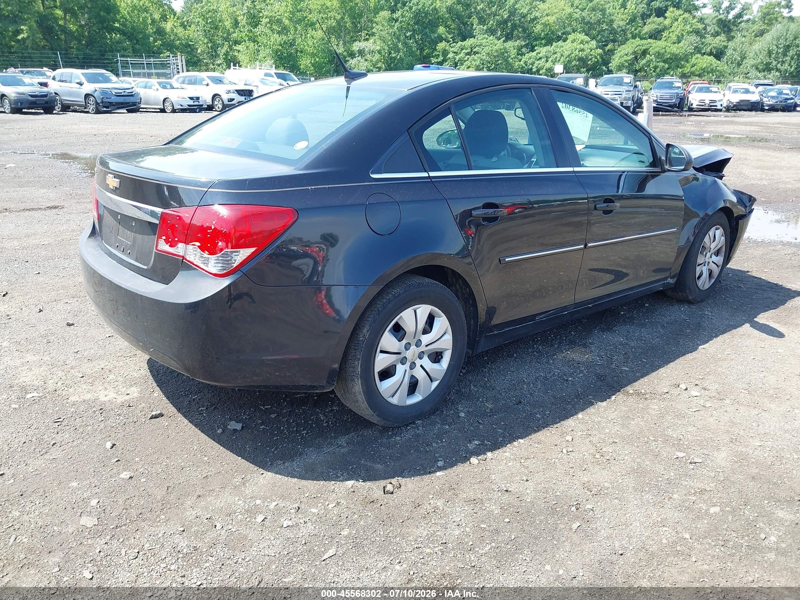2012 Chevrolet Cruze Ls Black vin: 1G1PC5SH6C7263703