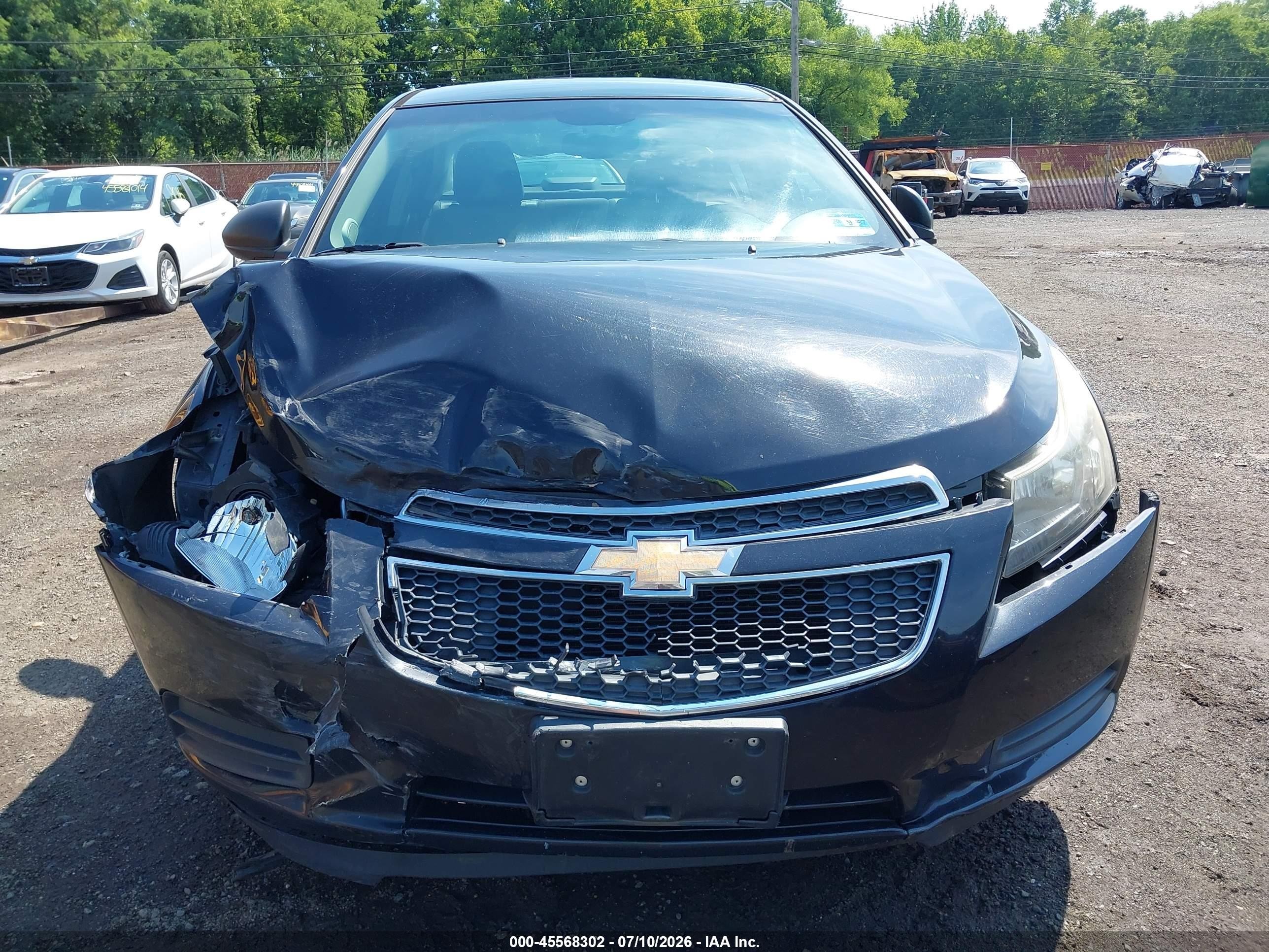 2012 Chevrolet Cruze Ls Black vin: 1G1PC5SH6C7263703