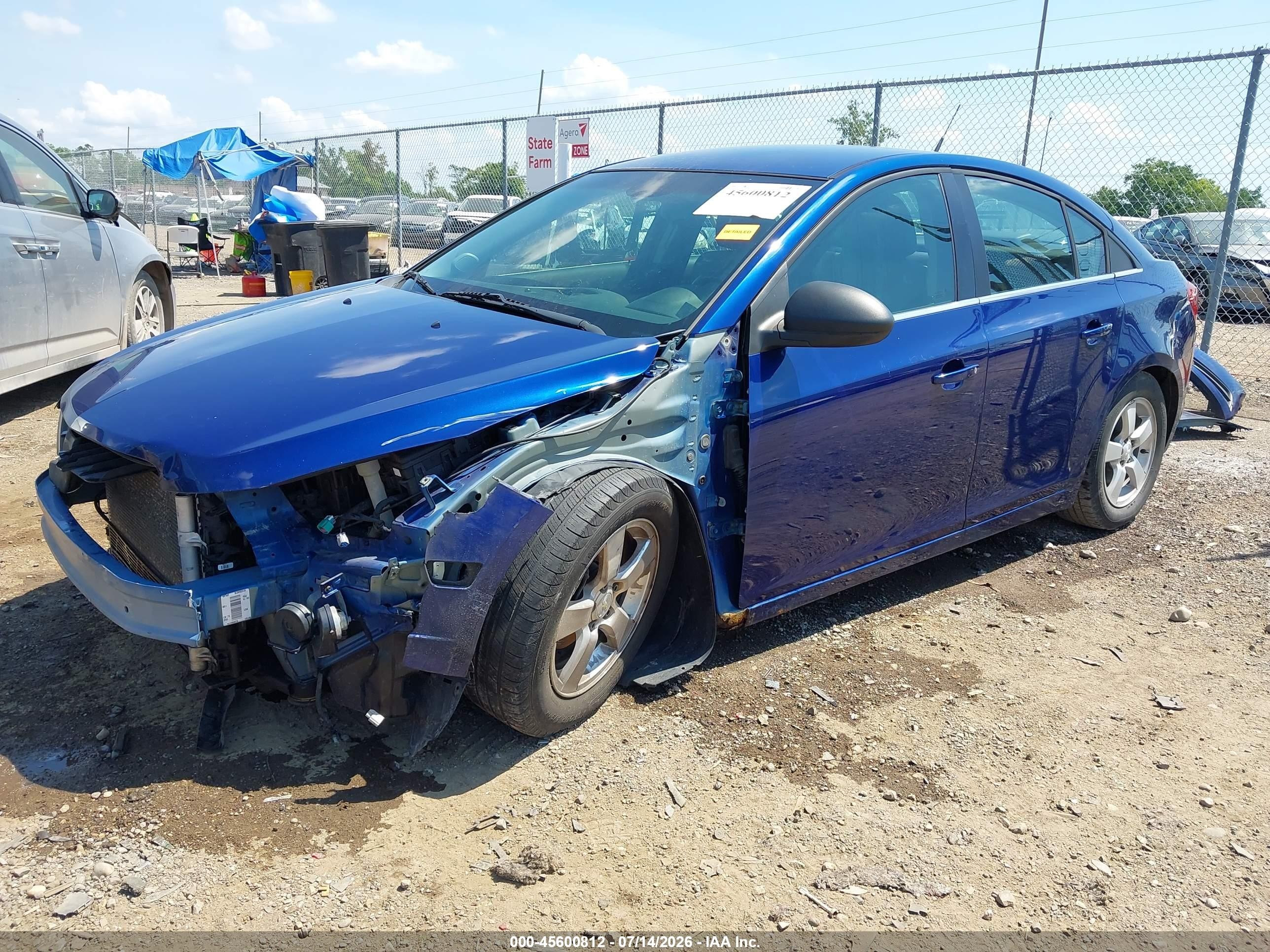 2012 Chevrolet Cruze Ls Blue vin: 1G1PC5SH6C7289976