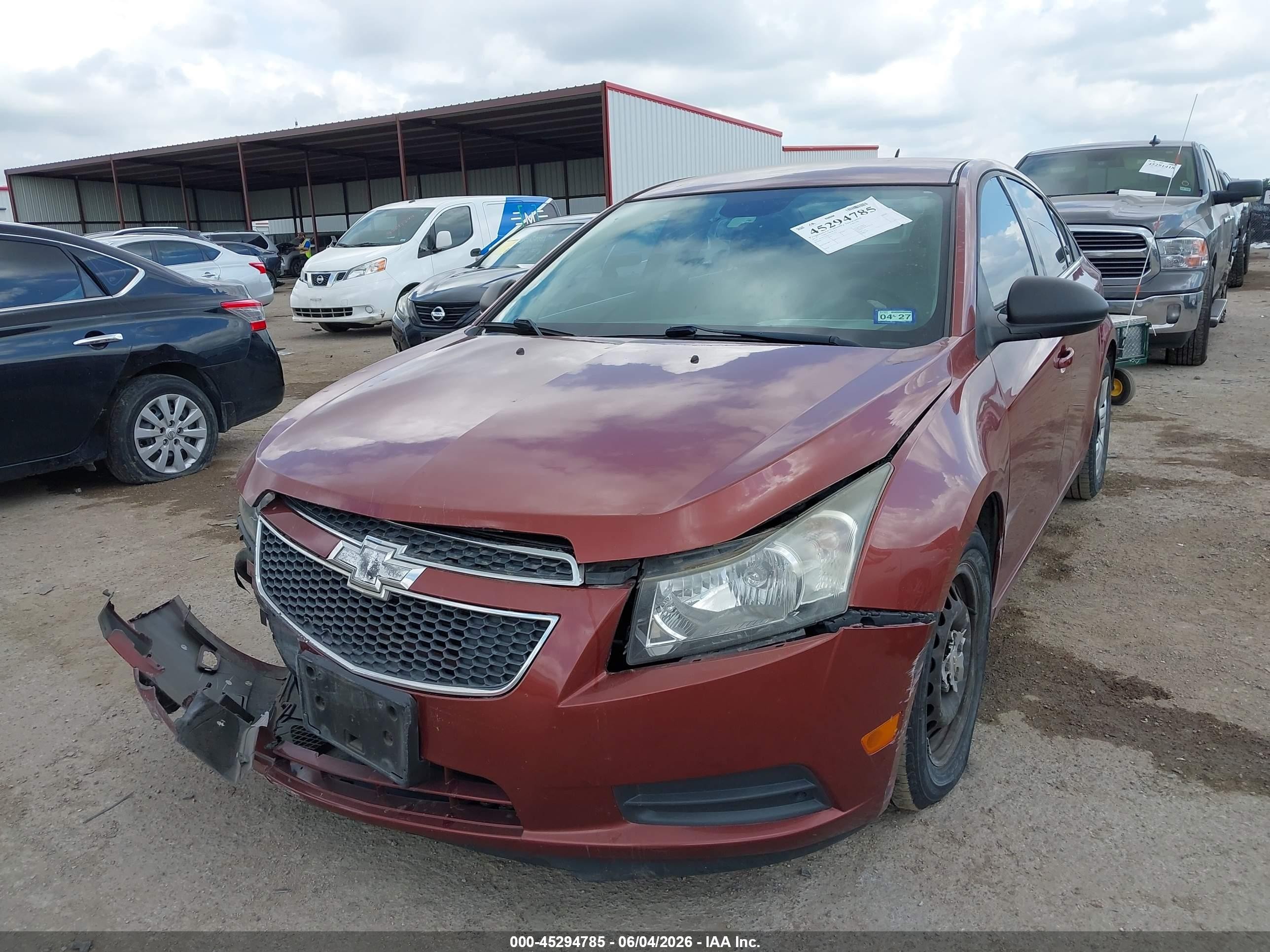 2012 Chevrolet Cruze Ls Red vin: 1G1PC5SH6C7325276