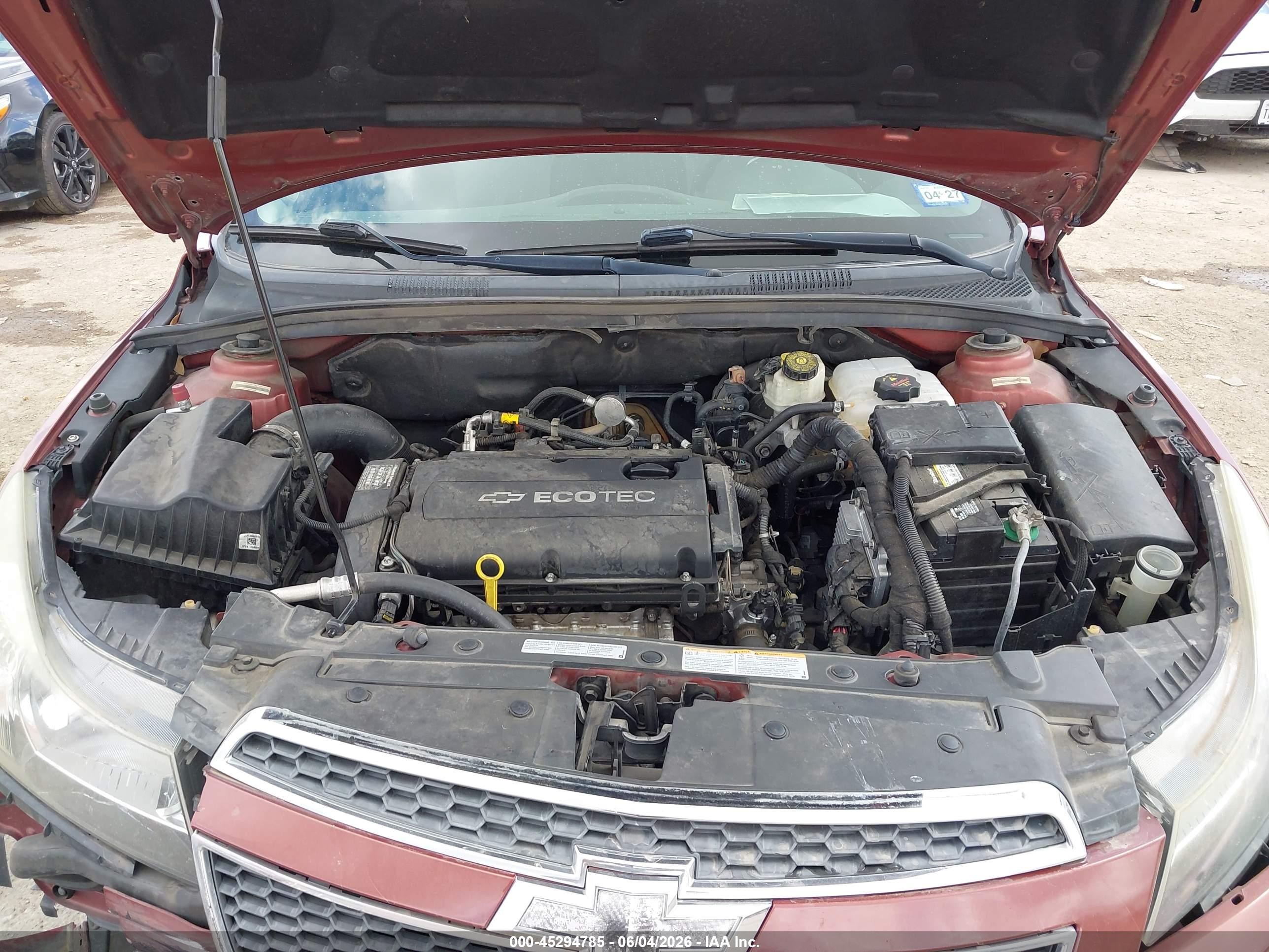 2012 Chevrolet Cruze Ls Red vin: 1G1PC5SH6C7325276