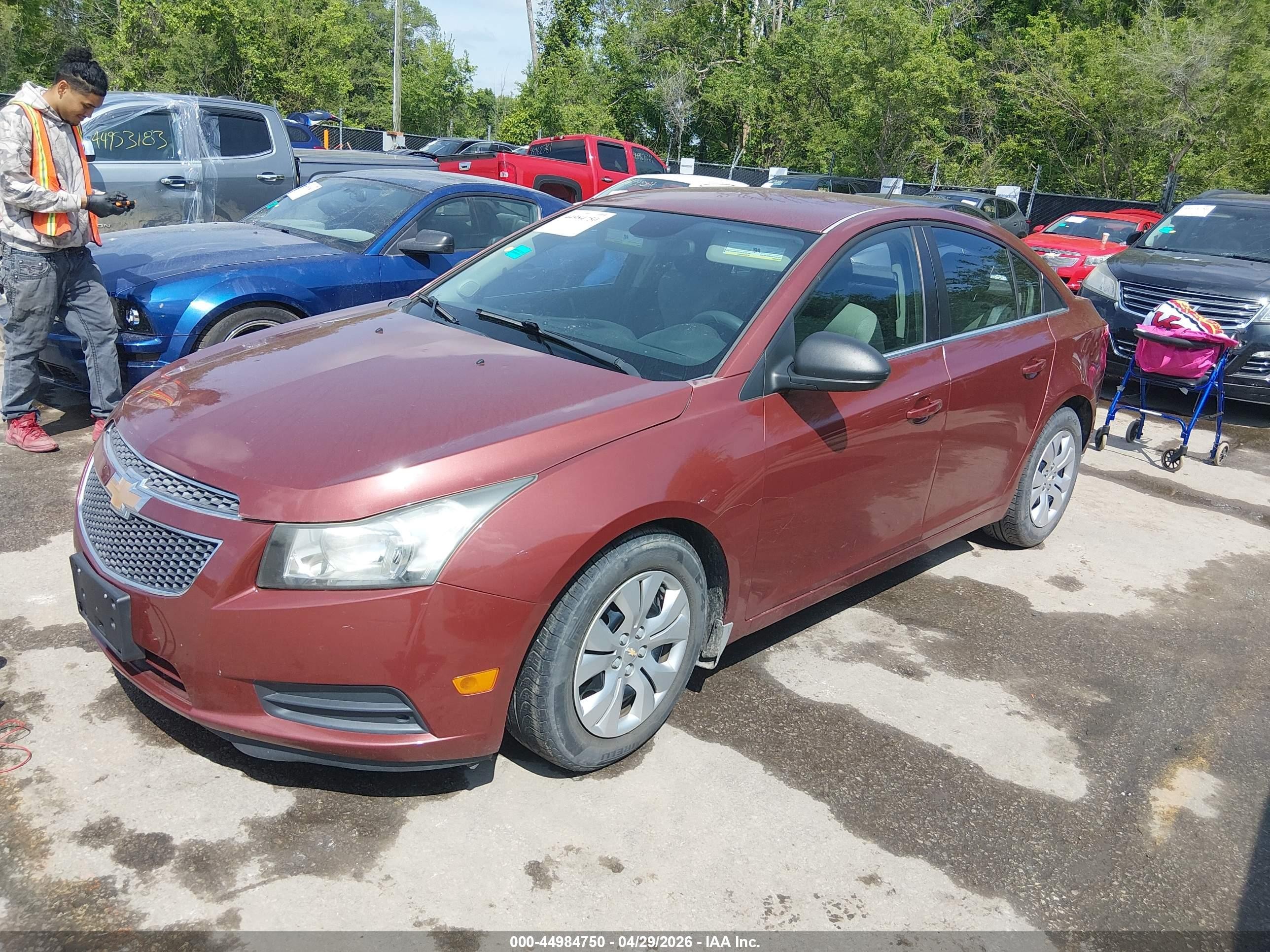 2012 Chevrolet Cruze Ls Maroon vin: 1G1PC5SH6C7348279